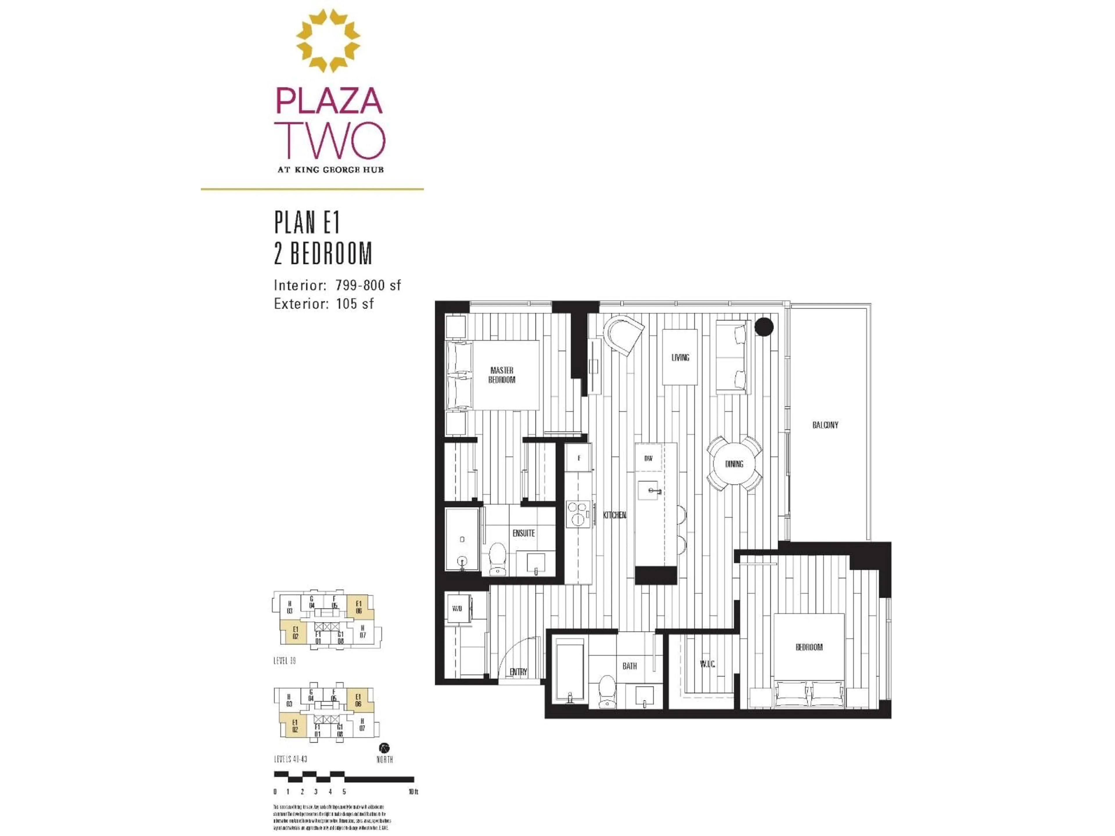 Floor plan for 4106 - 13745 GEORGE JUNCTION, Surrey British Columbia V3T4Y3