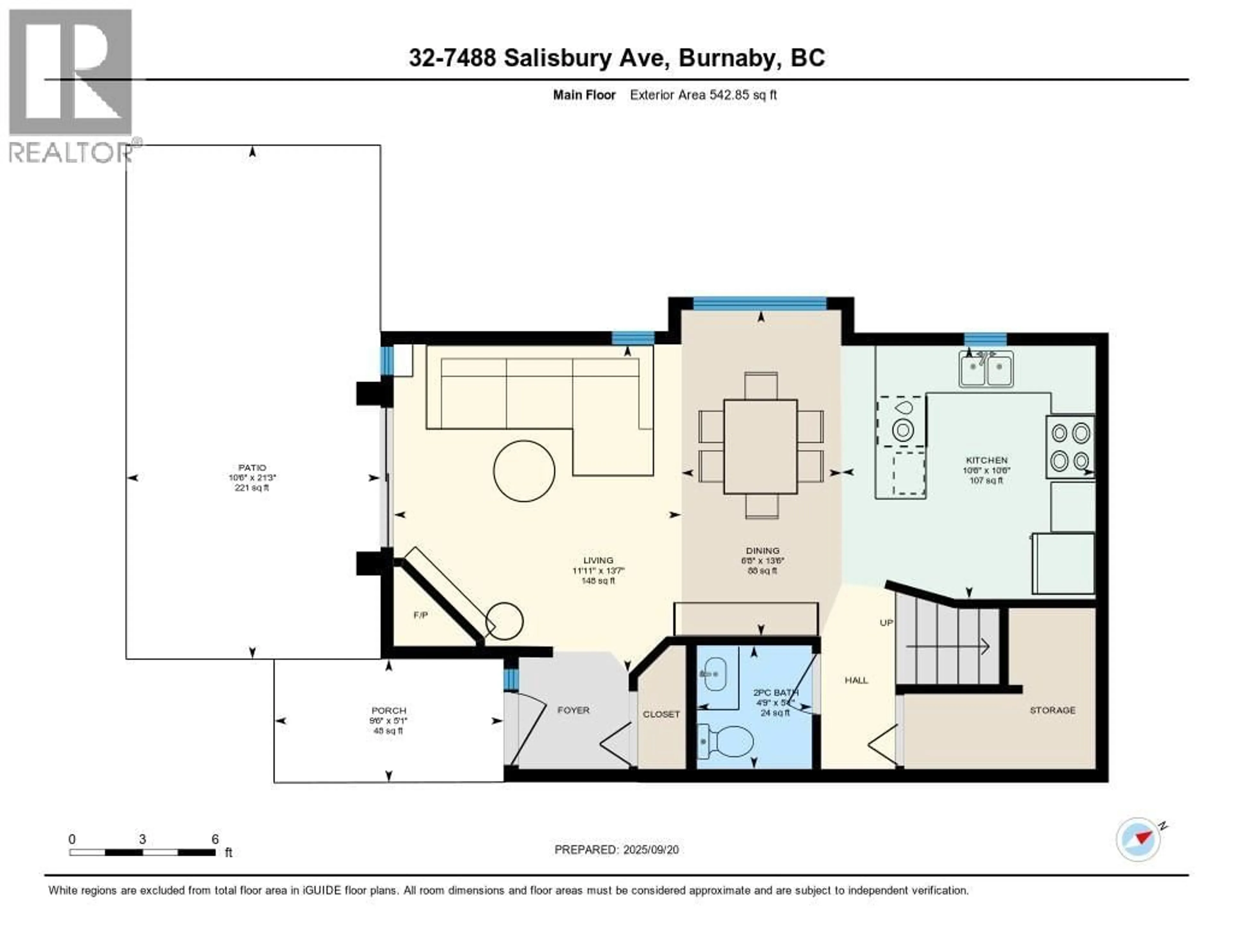Floor plan for 32 - 7488 SALISBURY AVENUE, Burnaby British Columbia V5E3A3