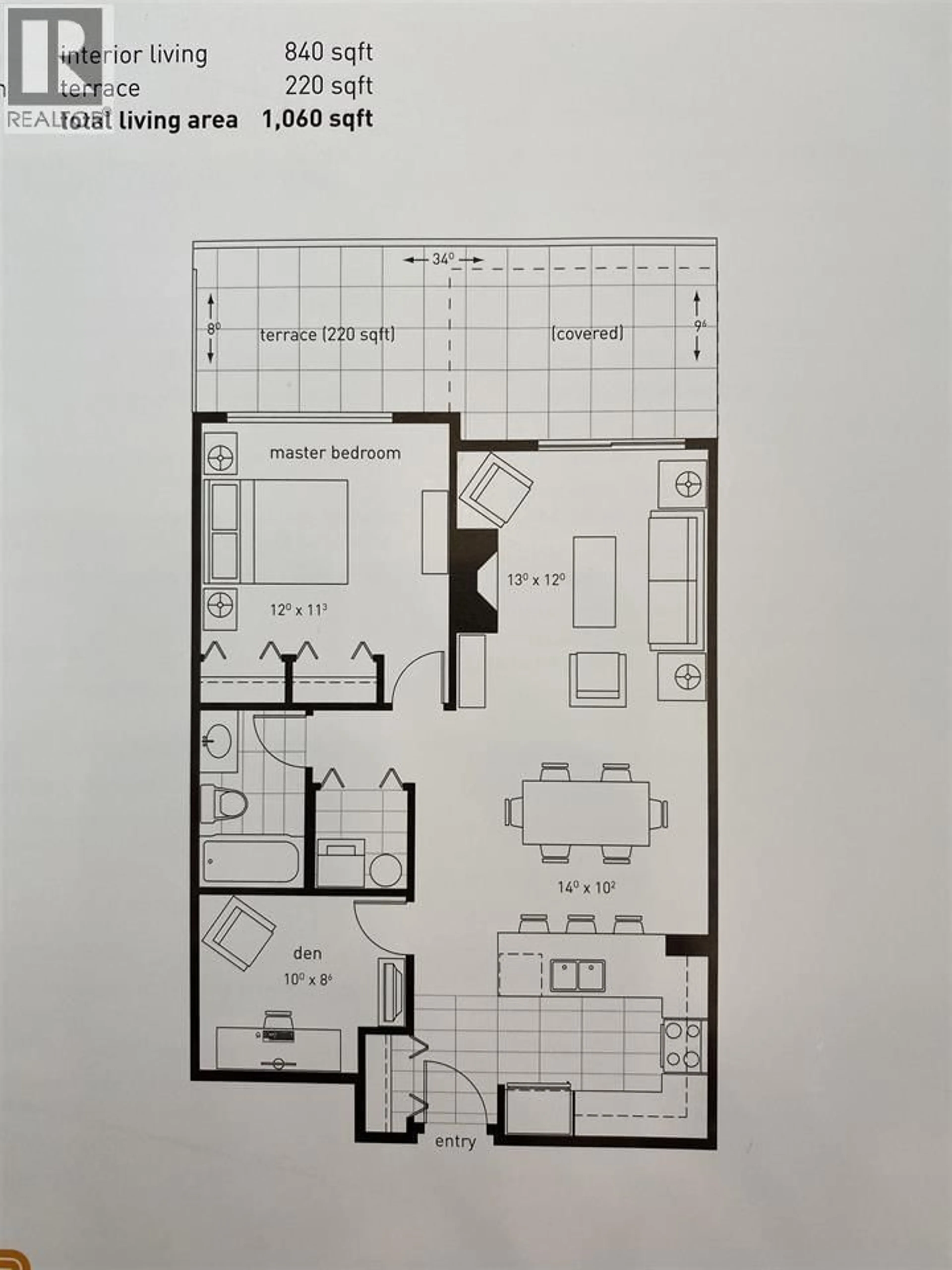 Floor plan for 202 - 288 HAMPTON STREET, New Westminster British Columbia V3M5L9