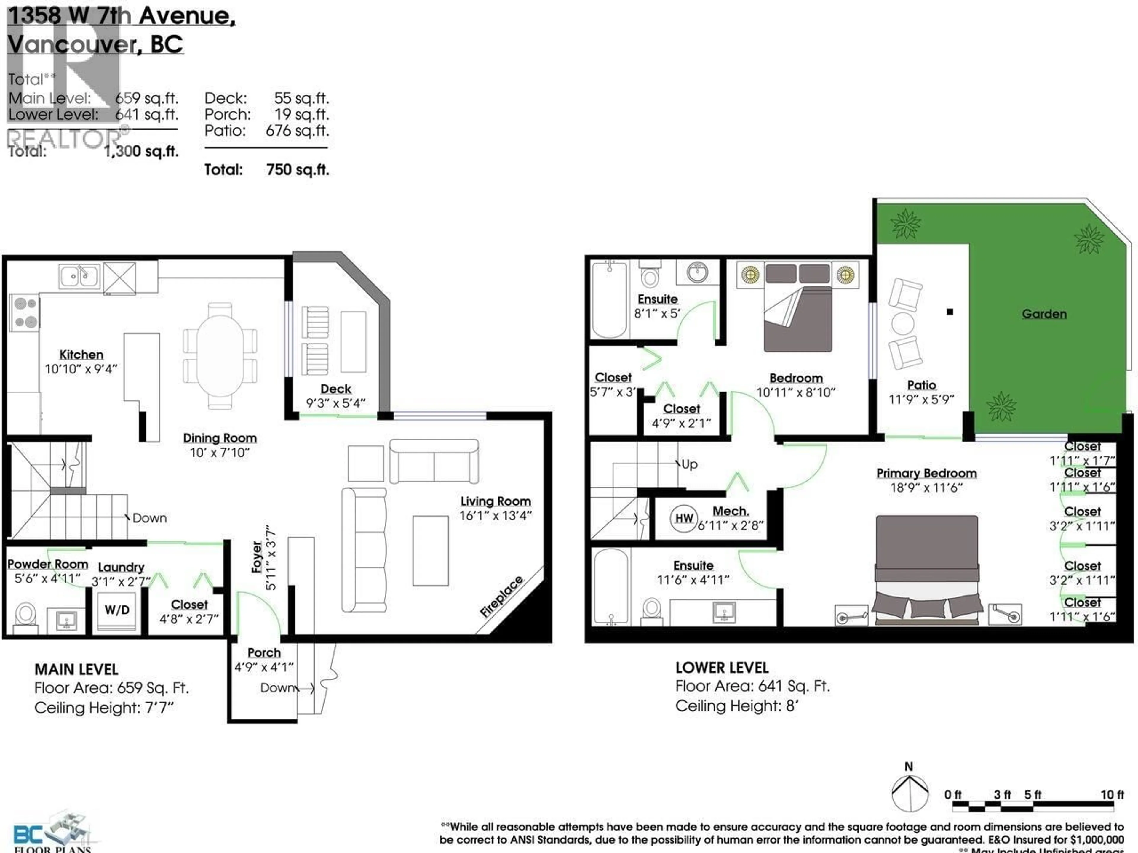 Floor plan for 1358 7TH AVENUE, Vancouver British Columbia V6H3W5