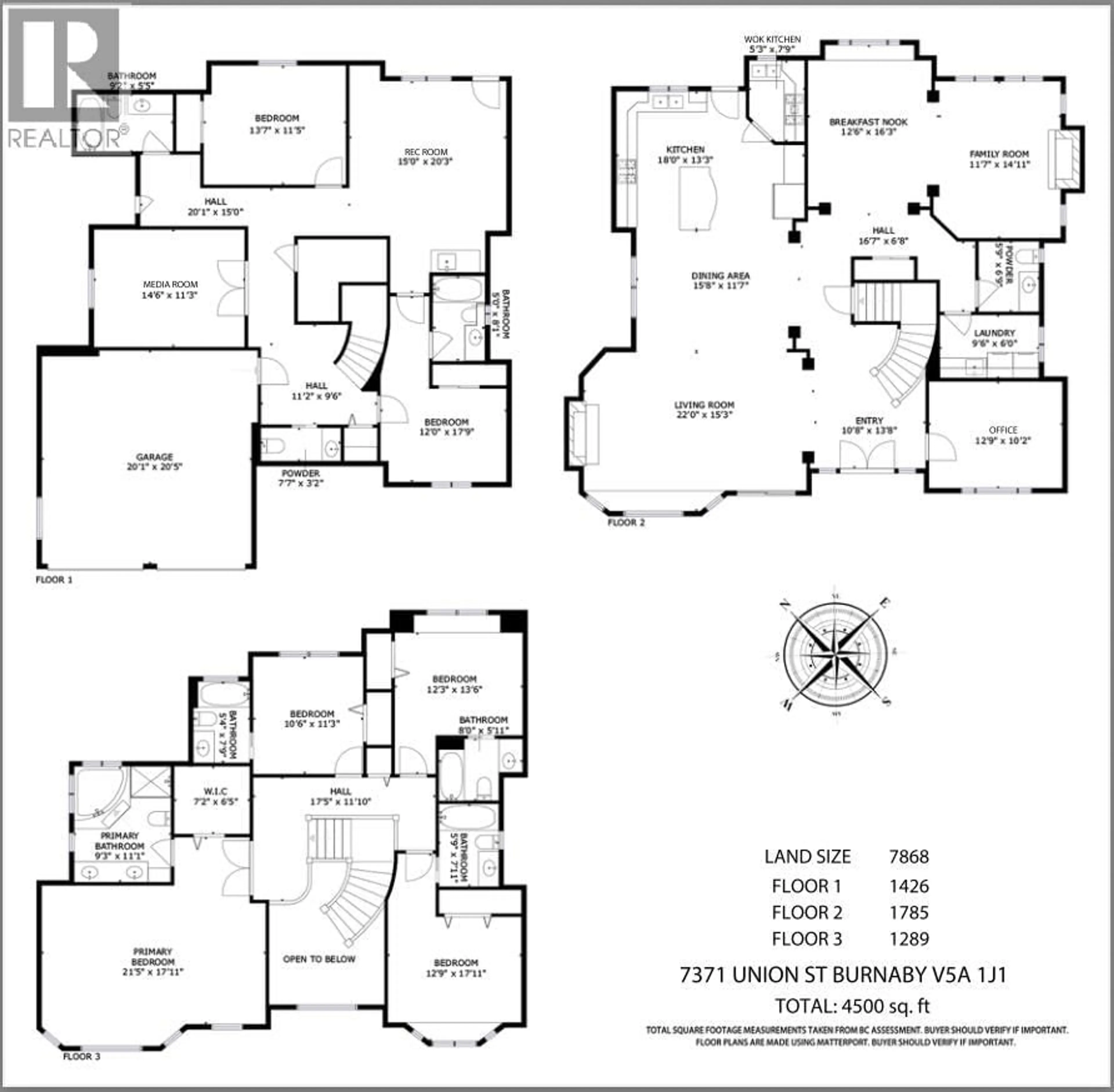 Floor plan for 7371 UNION STREET, Burnaby British Columbia V5A1J1