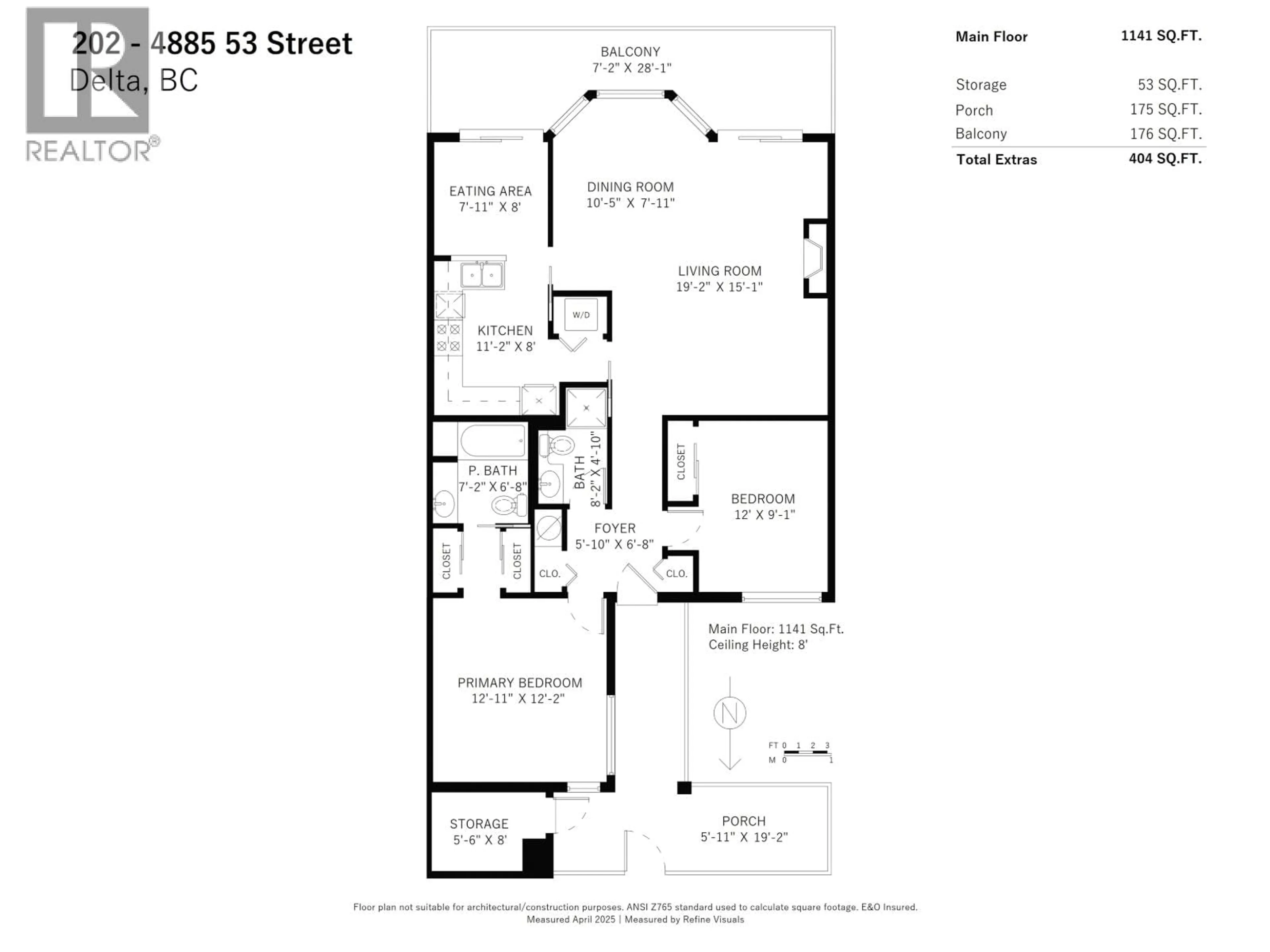 Floor plan for 202 - 4885 53 STREET, Delta British Columbia V4K2Z3
