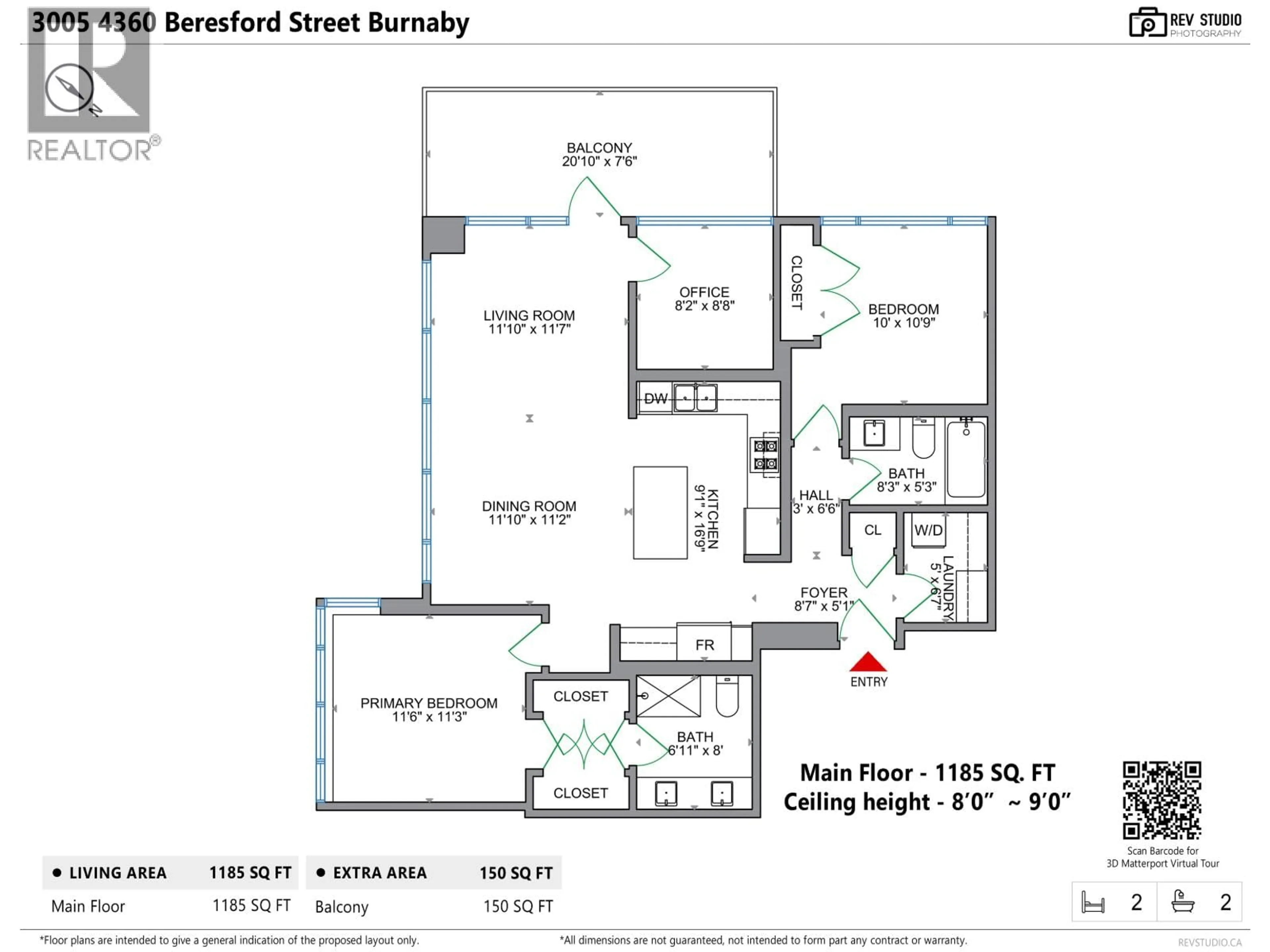 Floor plan for 3005 - 4360 BERESFORD STREET, Burnaby British Columbia V5H0G2