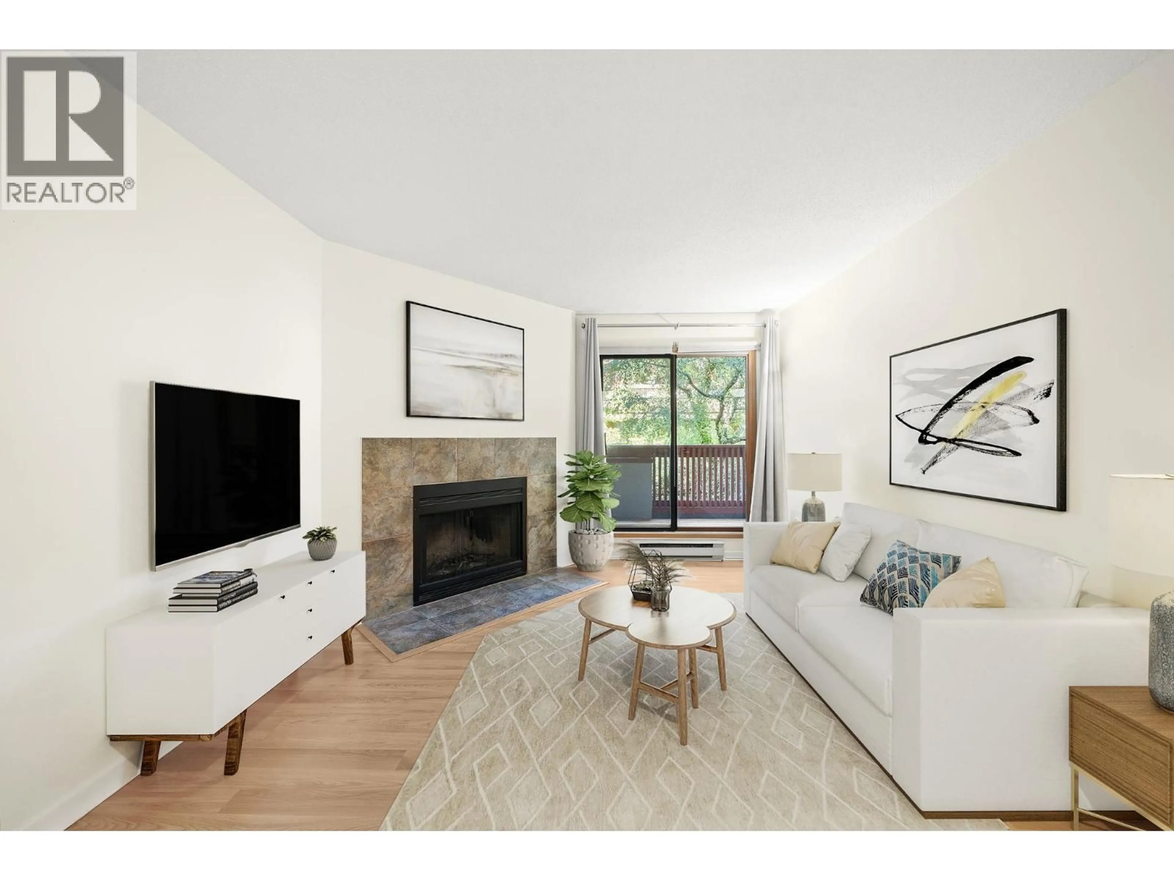 Living room with furniture, wood/laminate floor for 115 - 7531 MINORU BOULEVARD, Richmond British Columbia V6Y1Z3