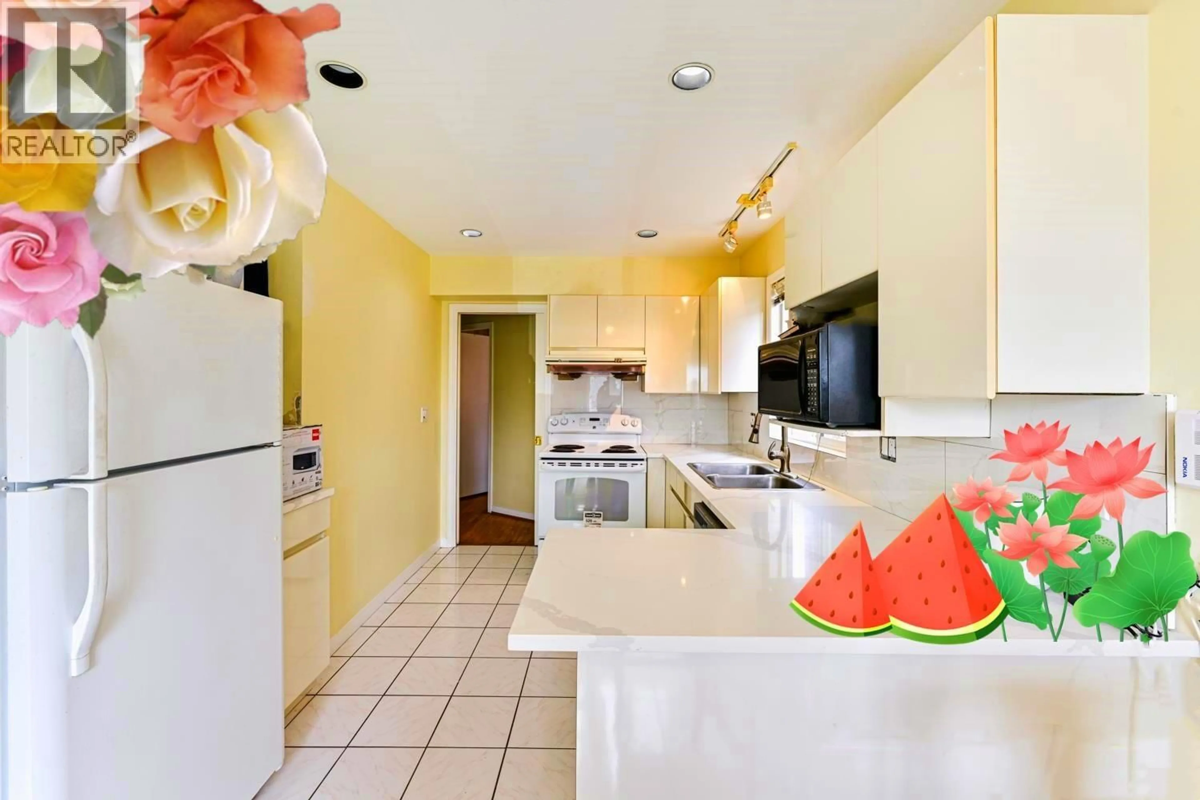 Open concept kitchen, ceramic/tile floor for 396 49TH AVENUE, Vancouver British Columbia V5W2G6
