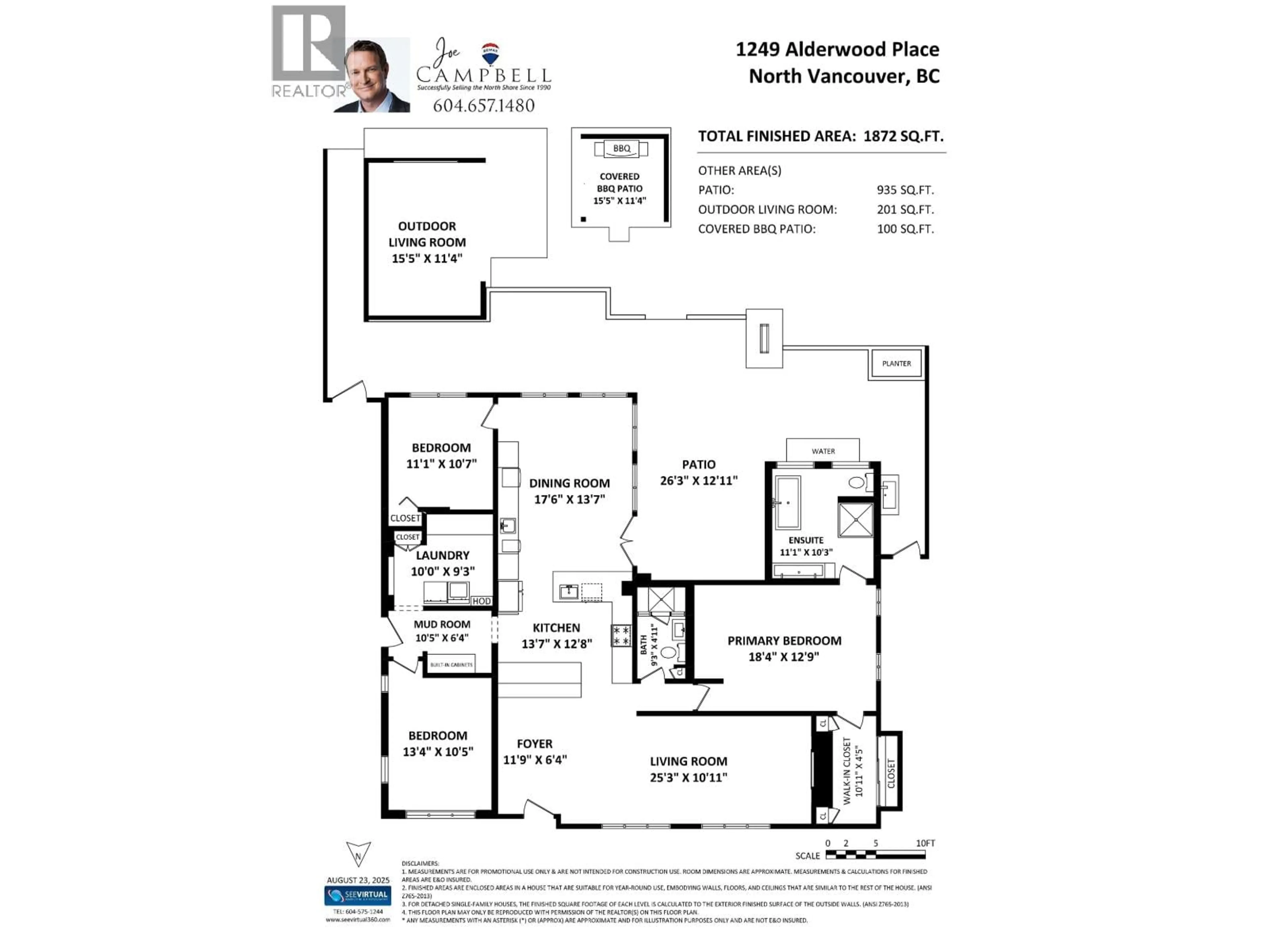 Floor plan for 1249 ALDERWOOD PLACE, North Vancouver British Columbia V7P1K2