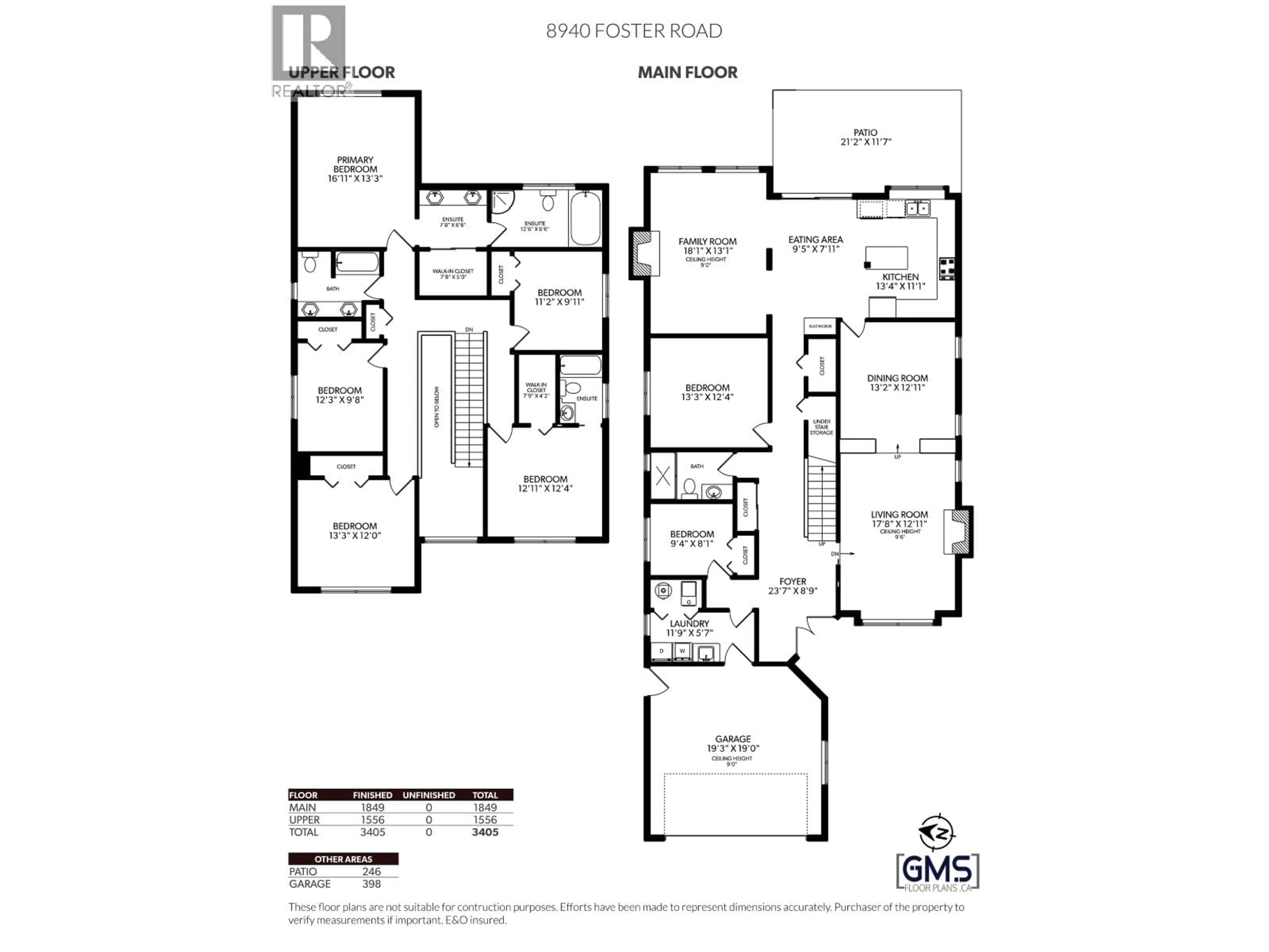 Floor plan for 8940 FOSTER ROAD, Richmond British Columbia V6Y1Z8