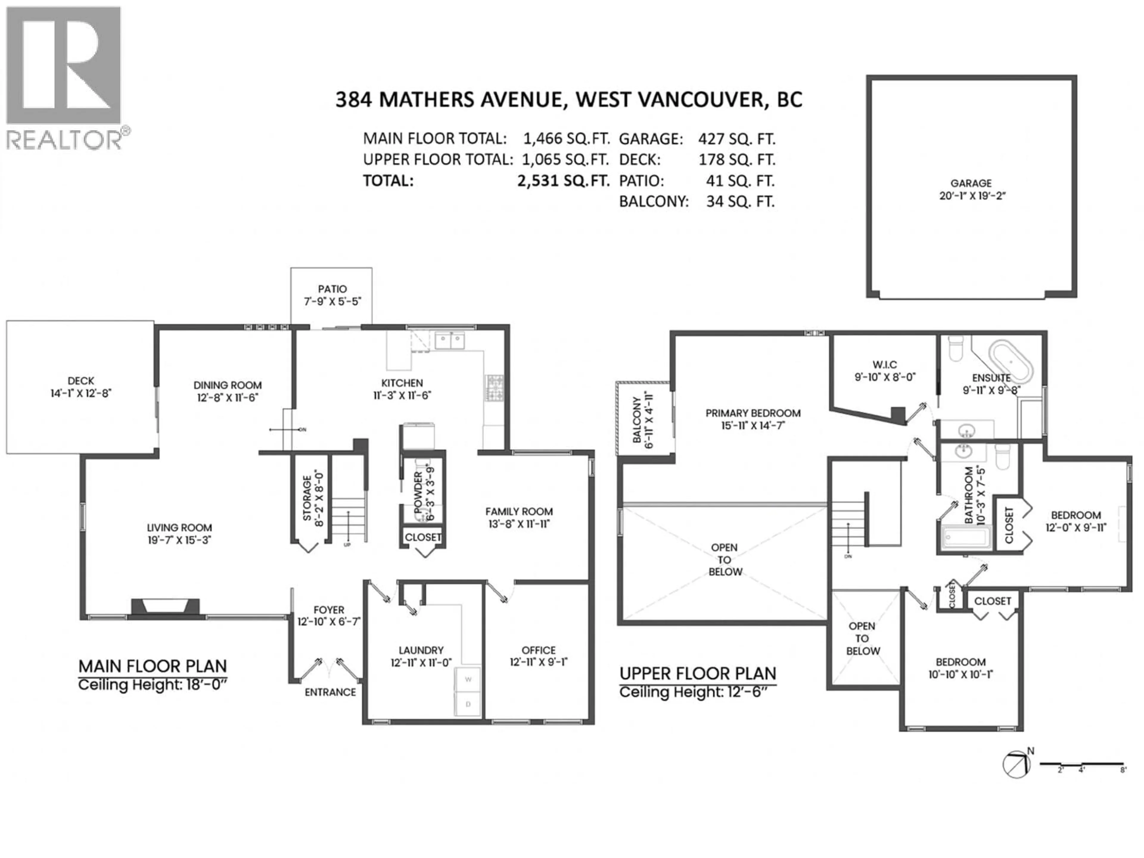 Floor plan for 384 MATHERS AVENUE, West Vancouver British Columbia V7S1H3