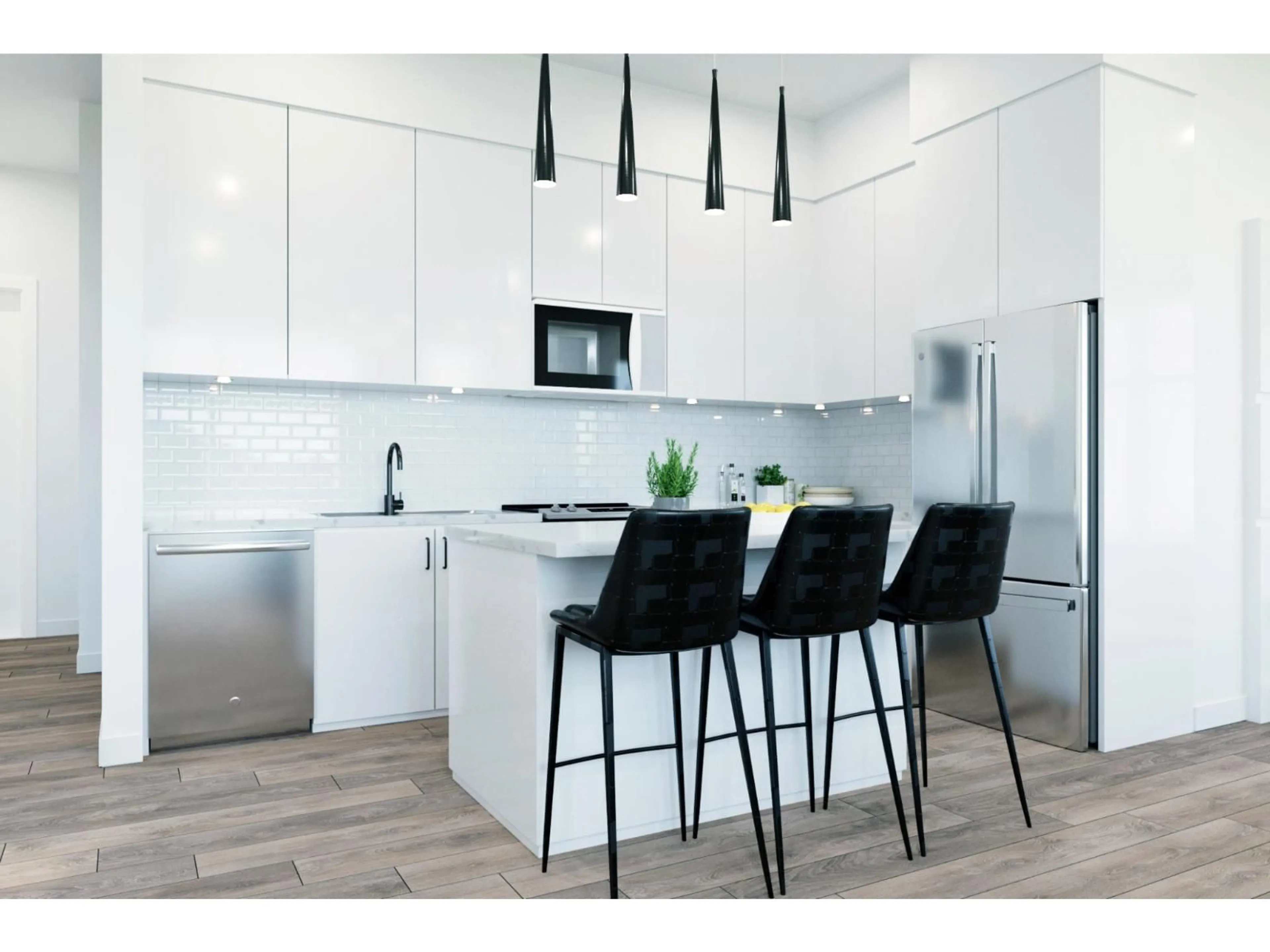Contemporary kitchen, ceramic/tile floor for 510 - 163 175A, White Rock British Columbia V0V0V0