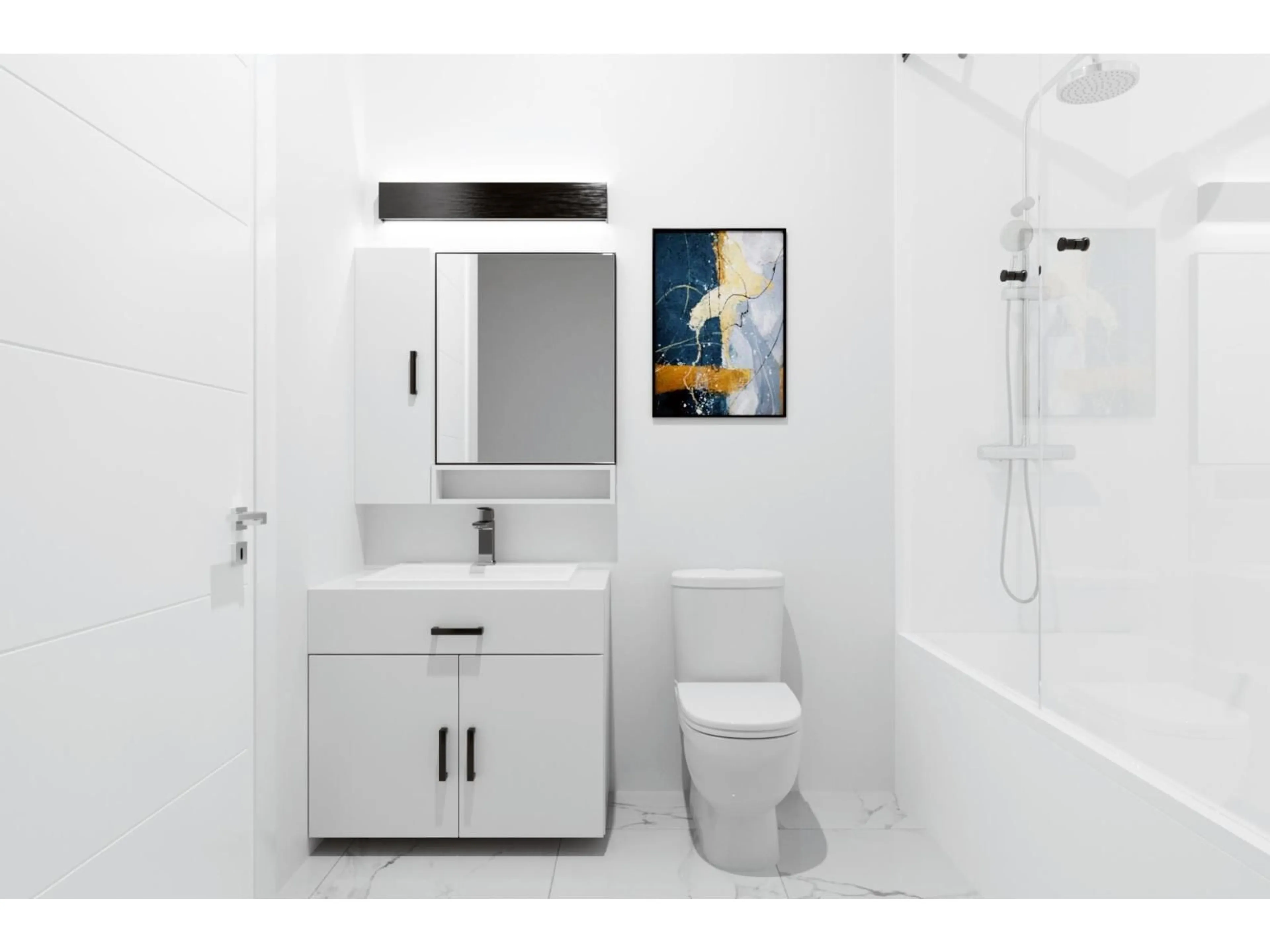 Contemporary bathroom, ceramic/tile floor for 510 - 163 175A, White Rock British Columbia V0V0V0