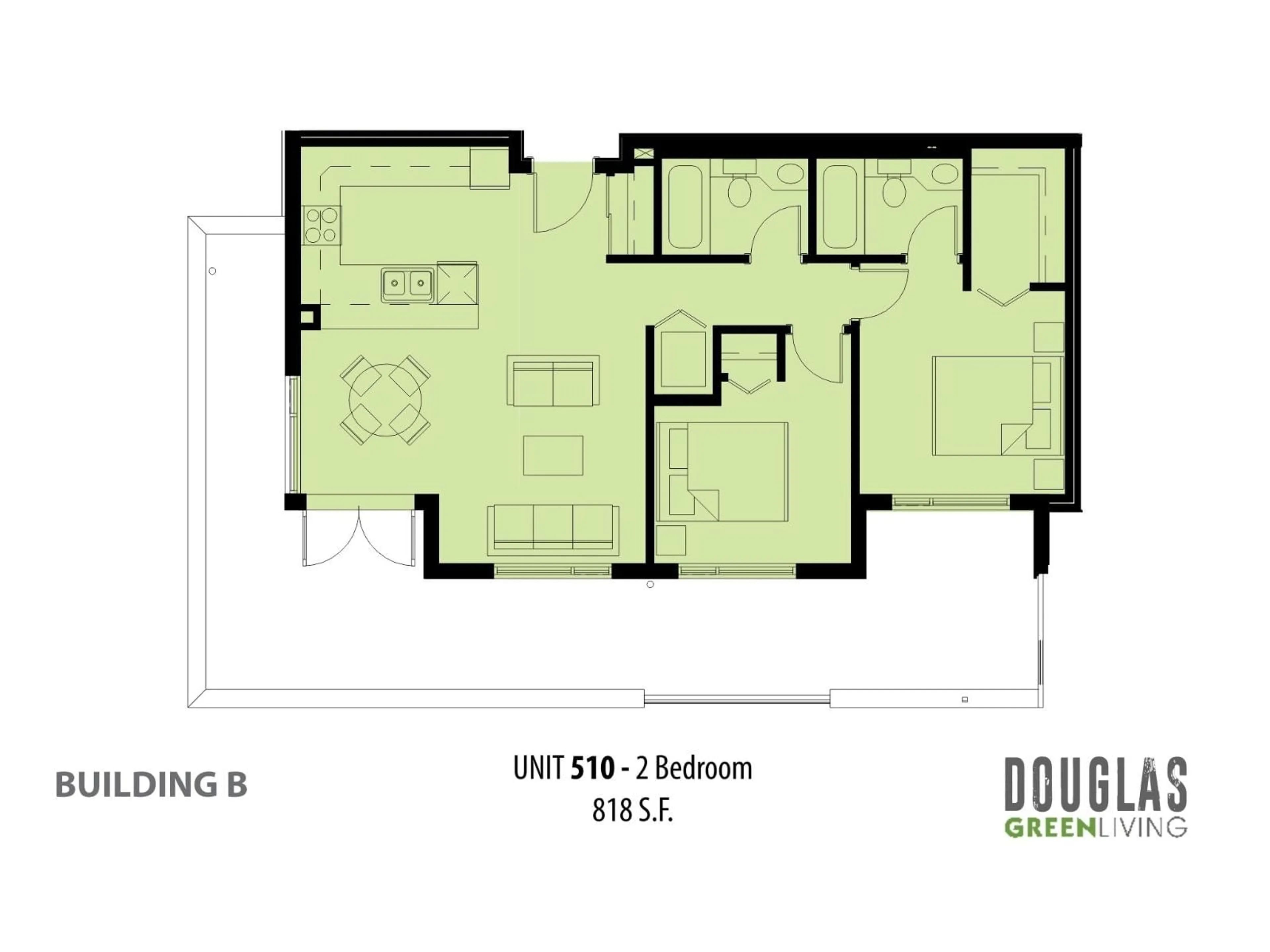 Floor plan for 510 - 163 175A, White Rock British Columbia V0V0V0