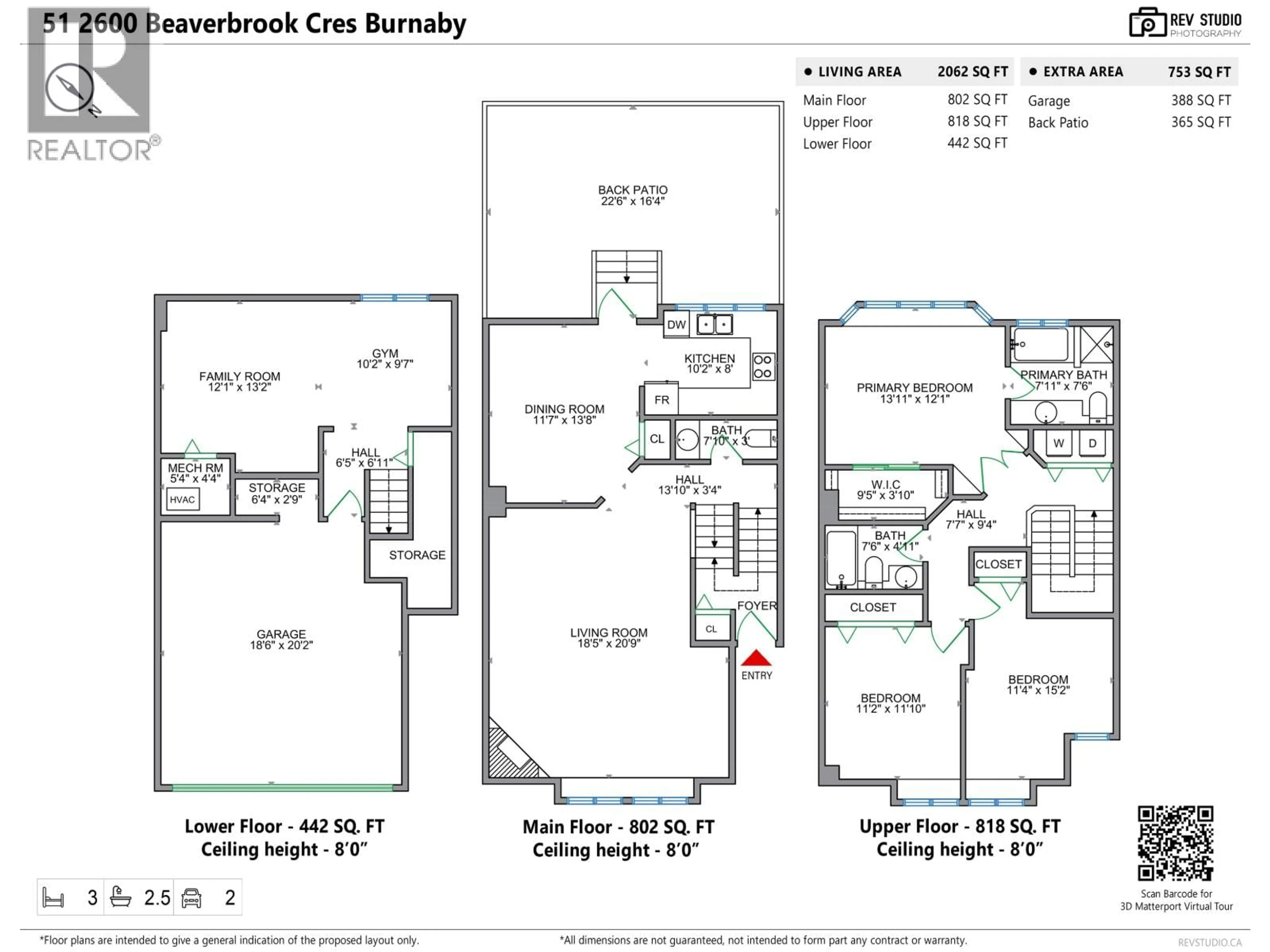 Floor plan for 51 - 2600 BEAVERBROOK CRESCENT, Burnaby British Columbia V3J7W6