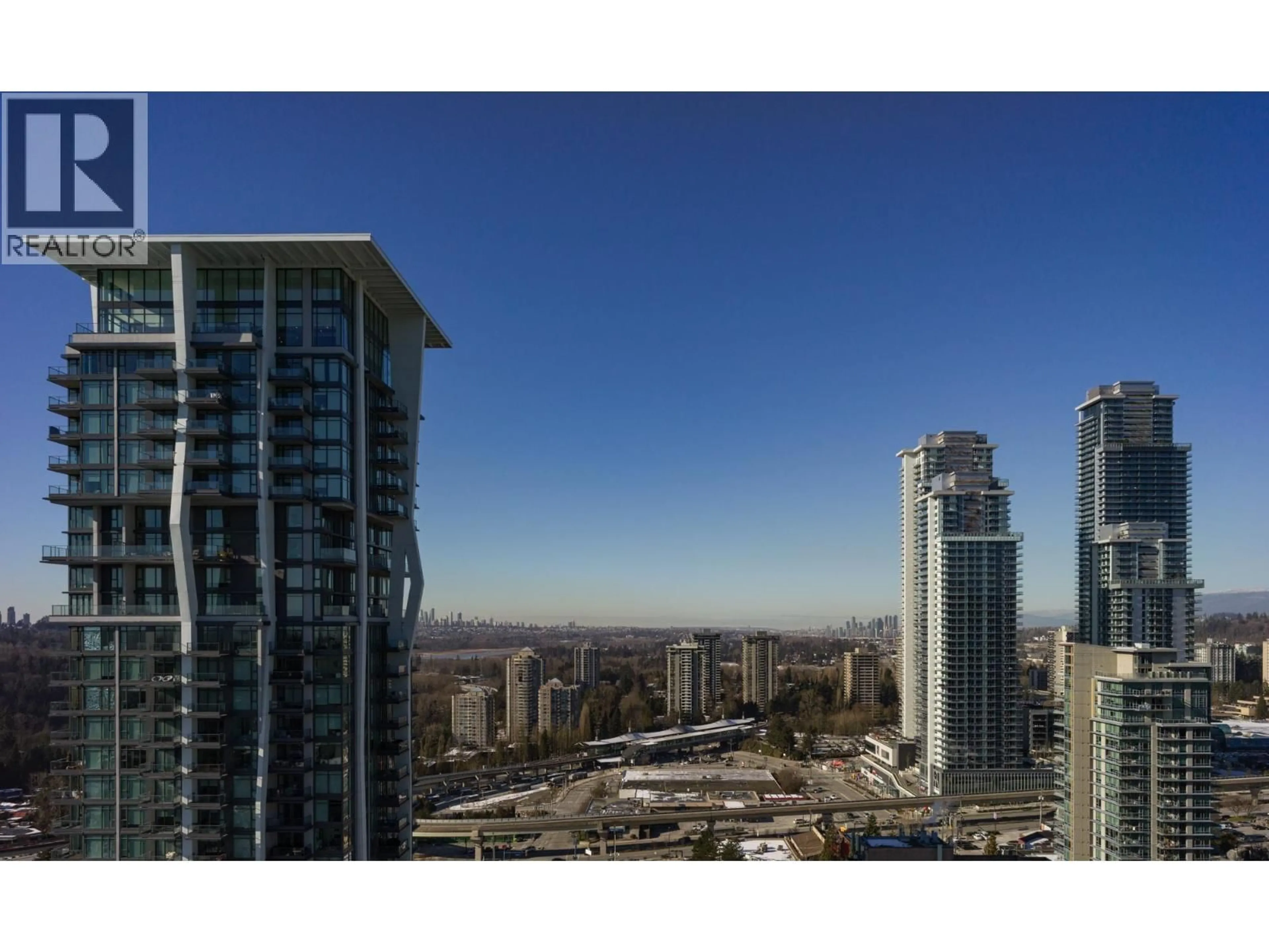 A pic from outside/outdoor area/front of a property/back of a property/a pic from drone, city buildings view from balcony for 2506 - 555 SYDNEY AVENUE, Coquitlam British Columbia V3K0G5