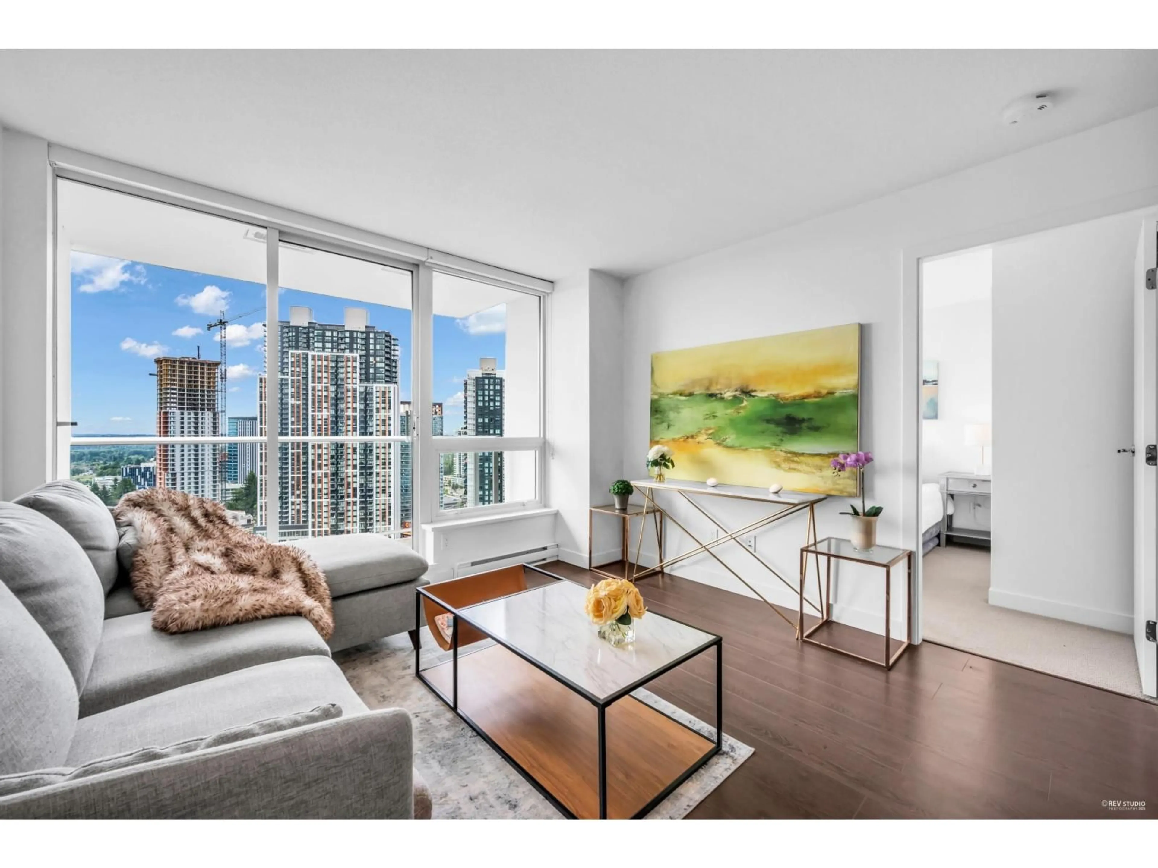 Living room with furniture, unknown for 3205 - 13750 100, Surrey British Columbia V3T0L3