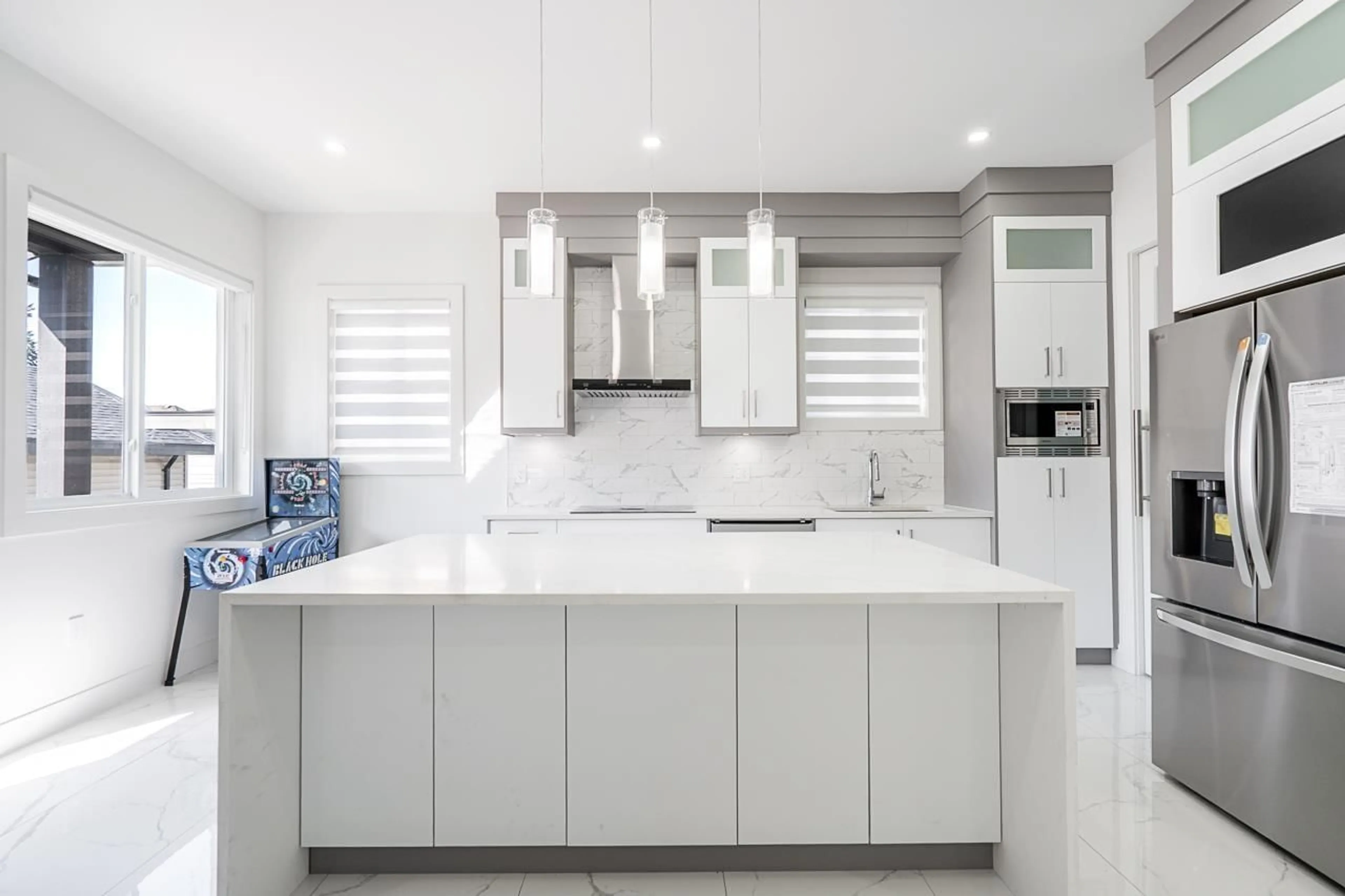 Contemporary kitchen, ceramic/tile floor for 6261 148, Surrey British Columbia V3S3T1