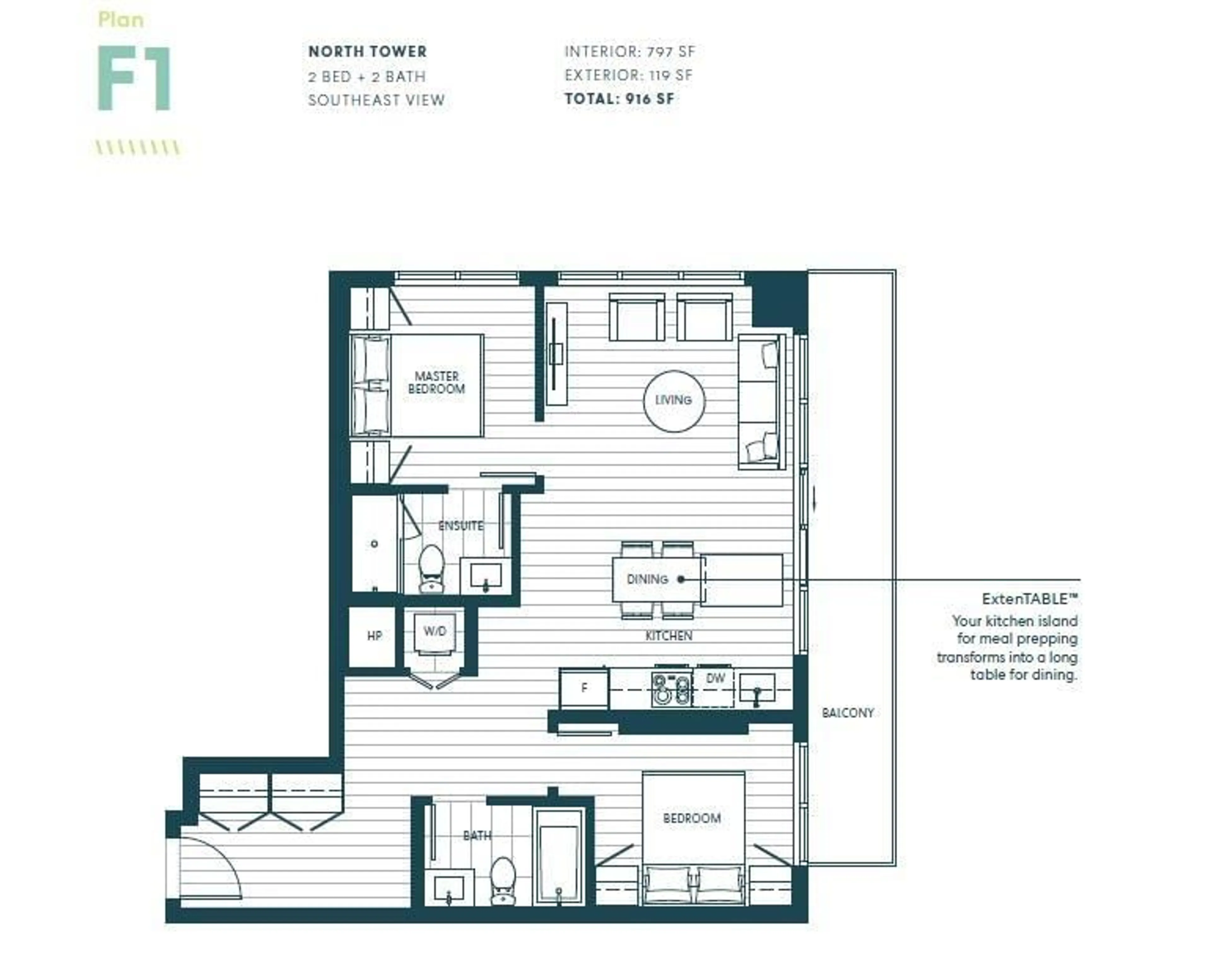 Floor plan for 2508 - 13428 105, Surrey British Columbia V3T0S6