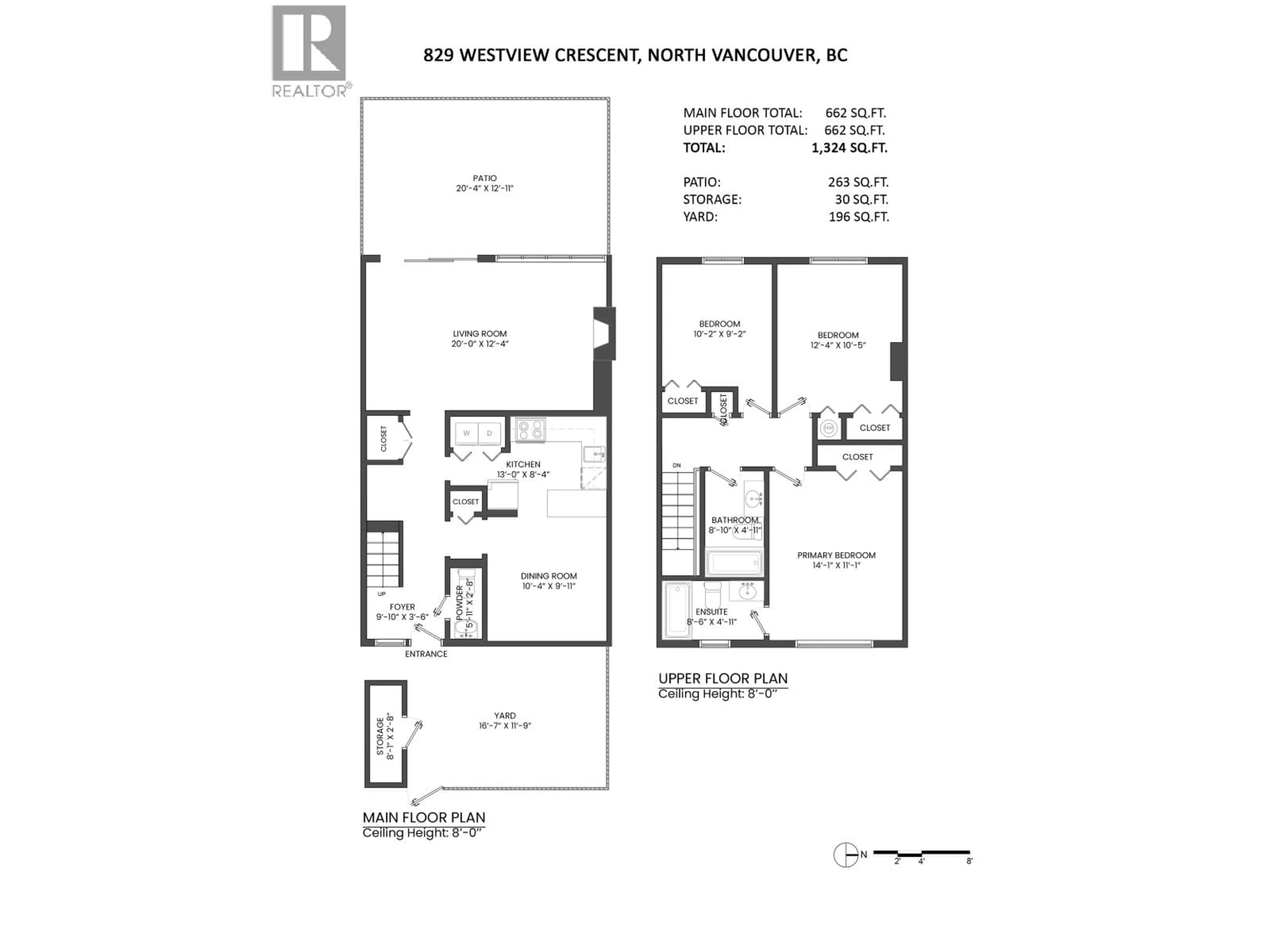 Floor plan for 829 WESTVIEW CRESCENT, North Vancouver British Columbia V7N2L5