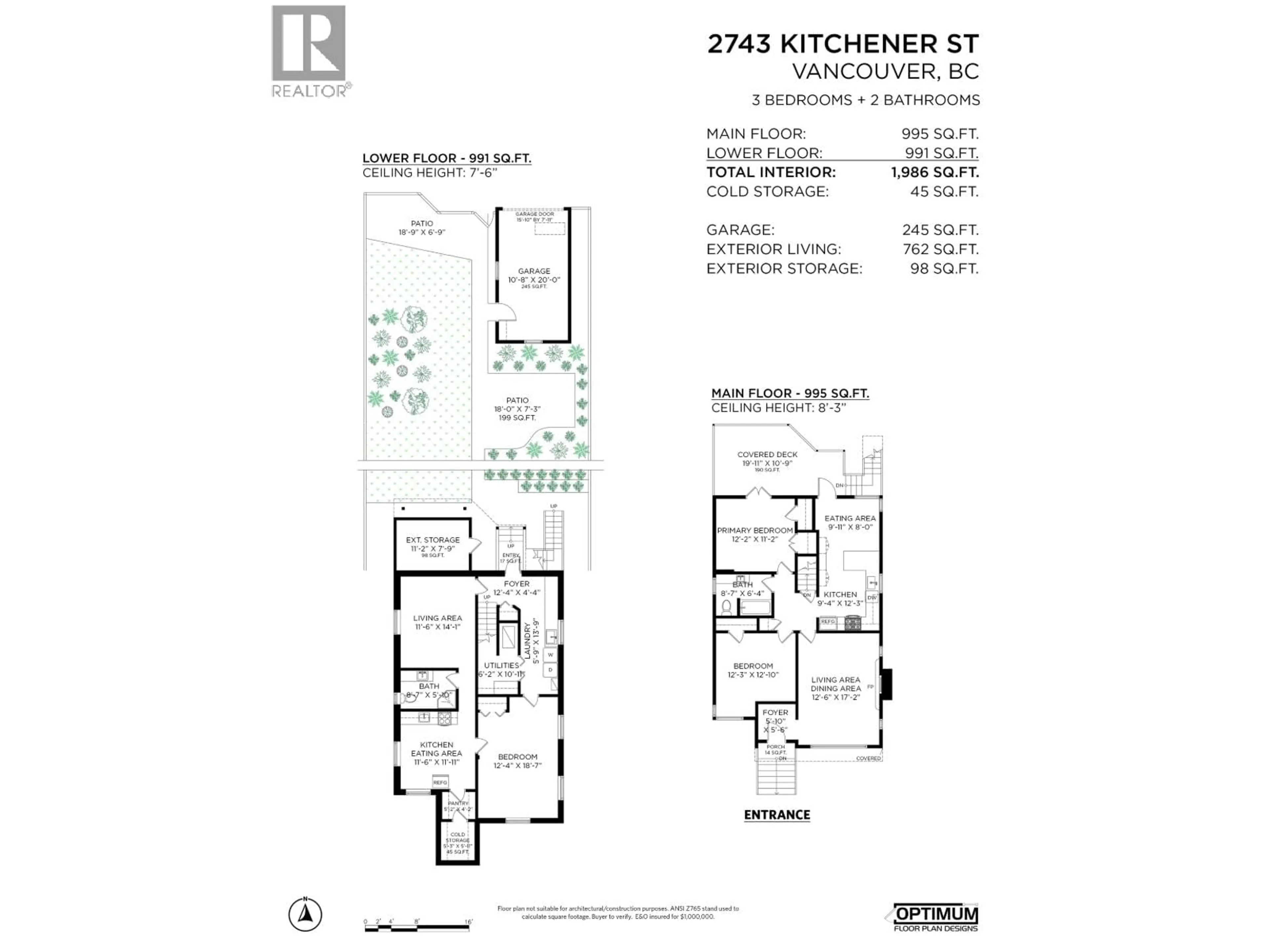 Floor plan for 2743 KITCHENER STREET, Vancouver British Columbia V5K3E2