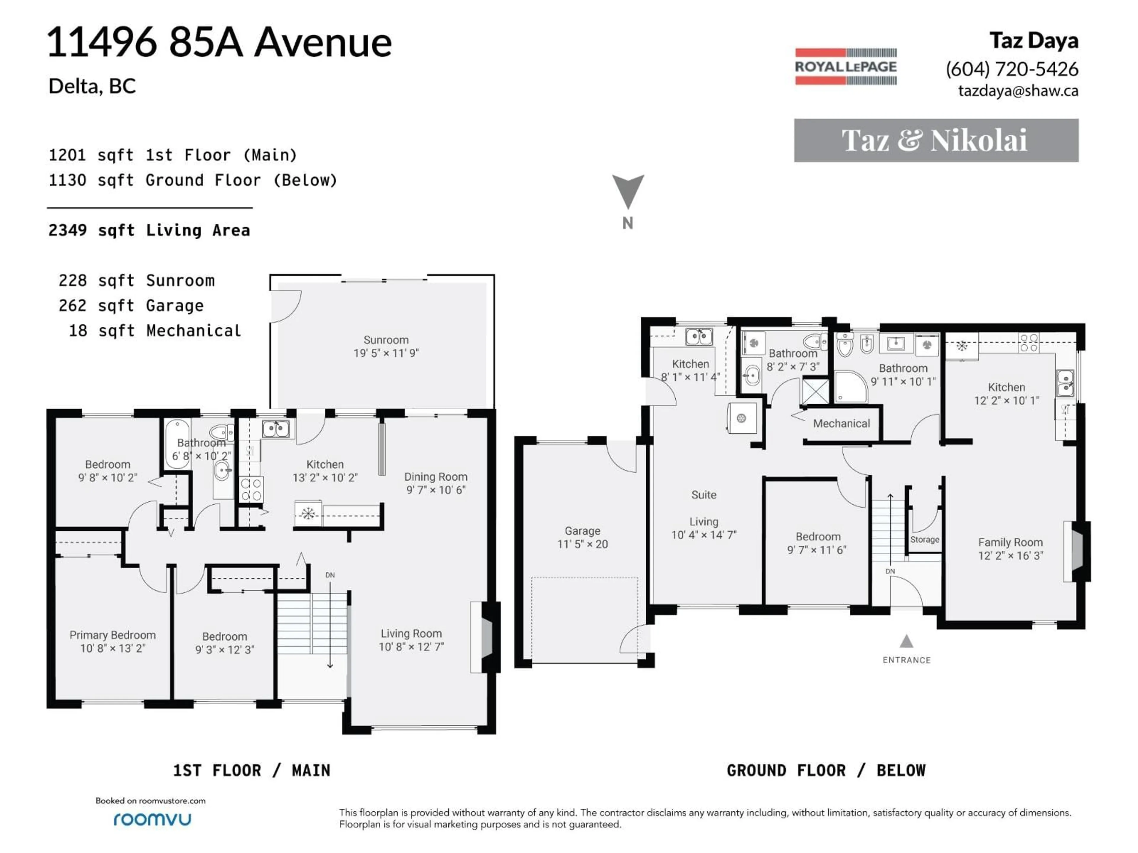 Floor plan for 11496 85A, Delta British Columbia V4C2V5