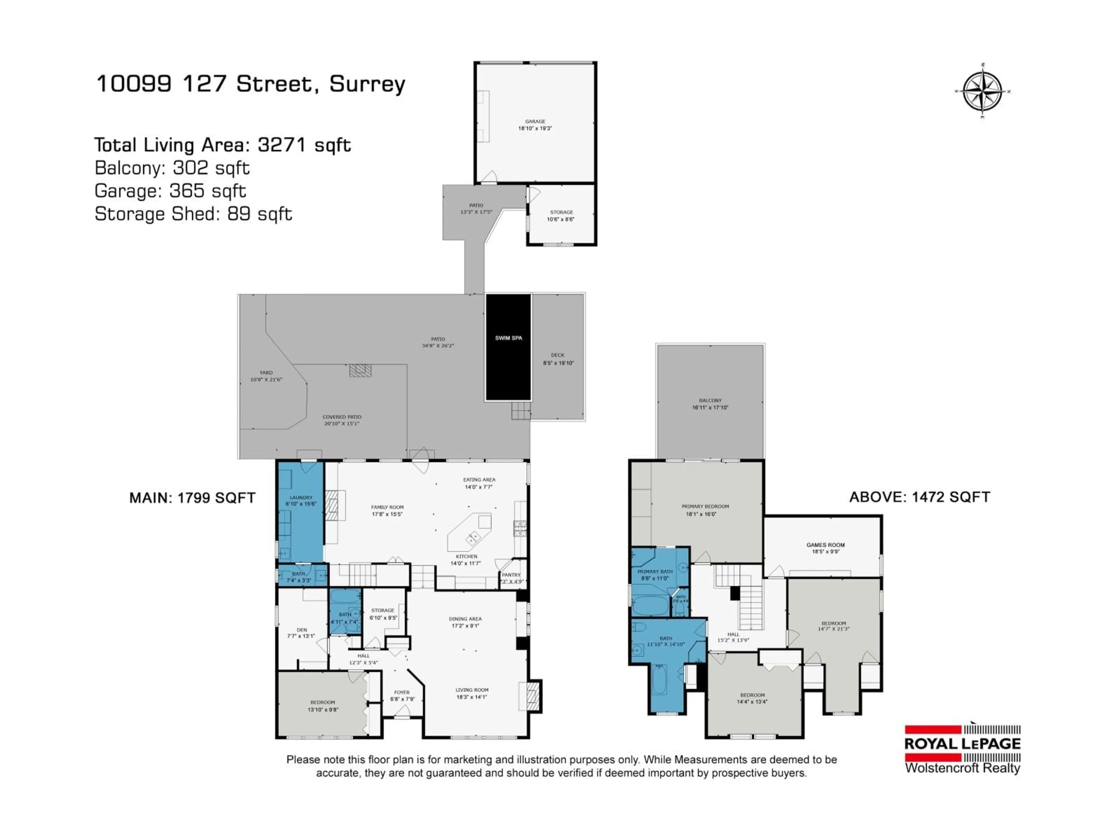 Floor plan for 10099 127, Surrey British Columbia V3V5J5