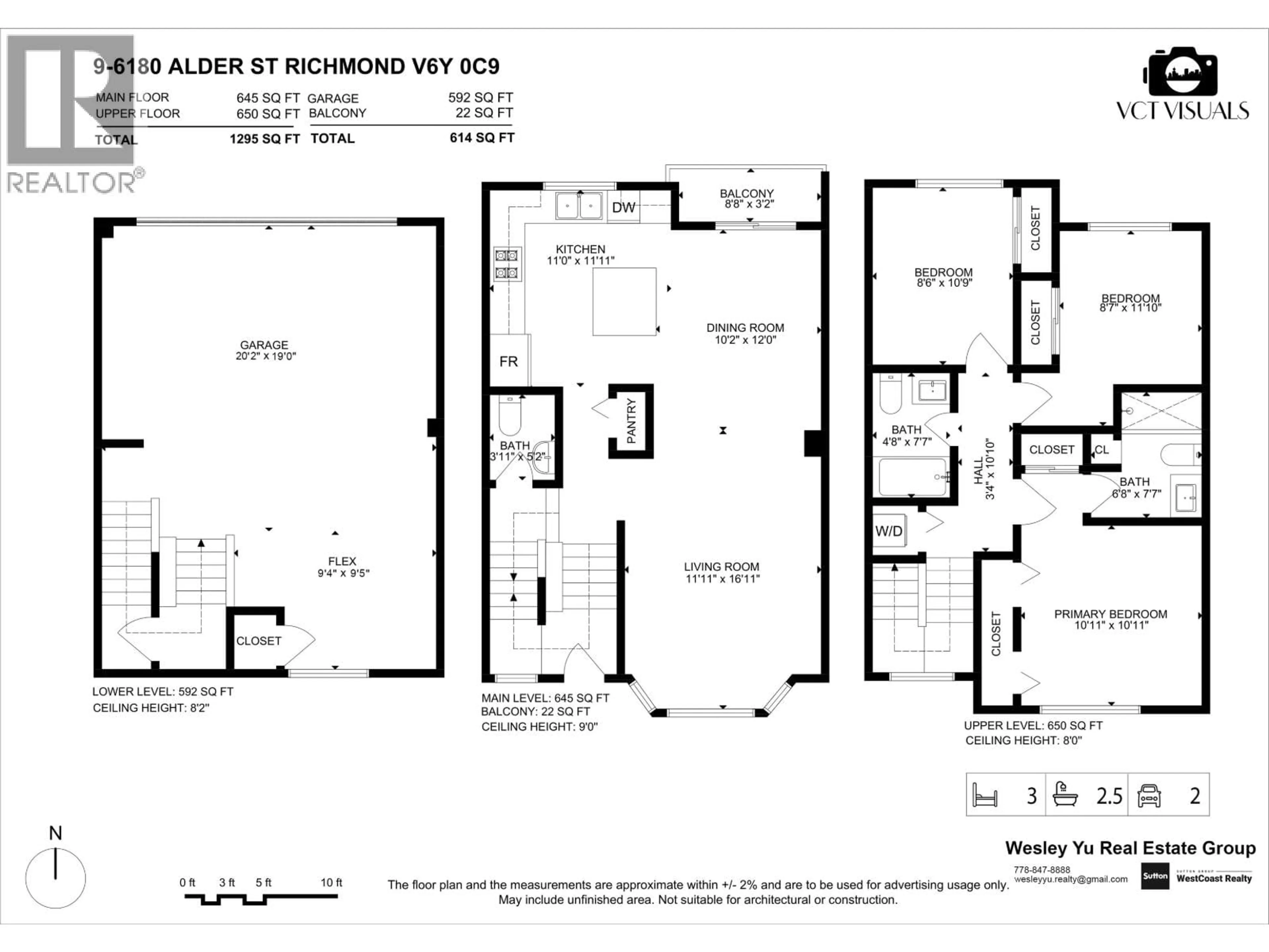 Floor plan for 9 - 6180 ALDER STREET, Richmond British Columbia V6Y0C9