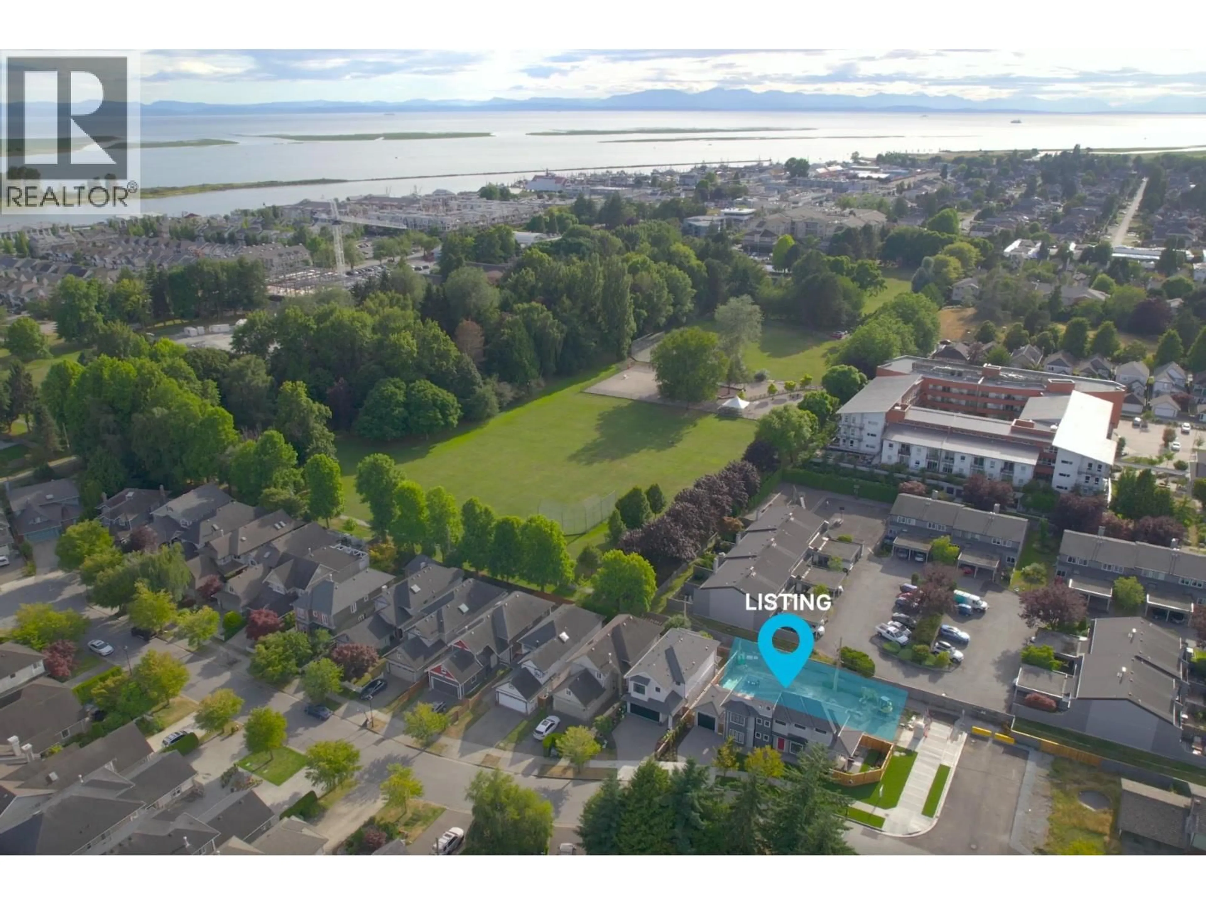 A pic from outside/outdoor area/front of a property/back of a property/a pic from drone, water/lake/river/ocean view for 4682 DUNFELL ROAD, Richmond British Columbia V7E3M6