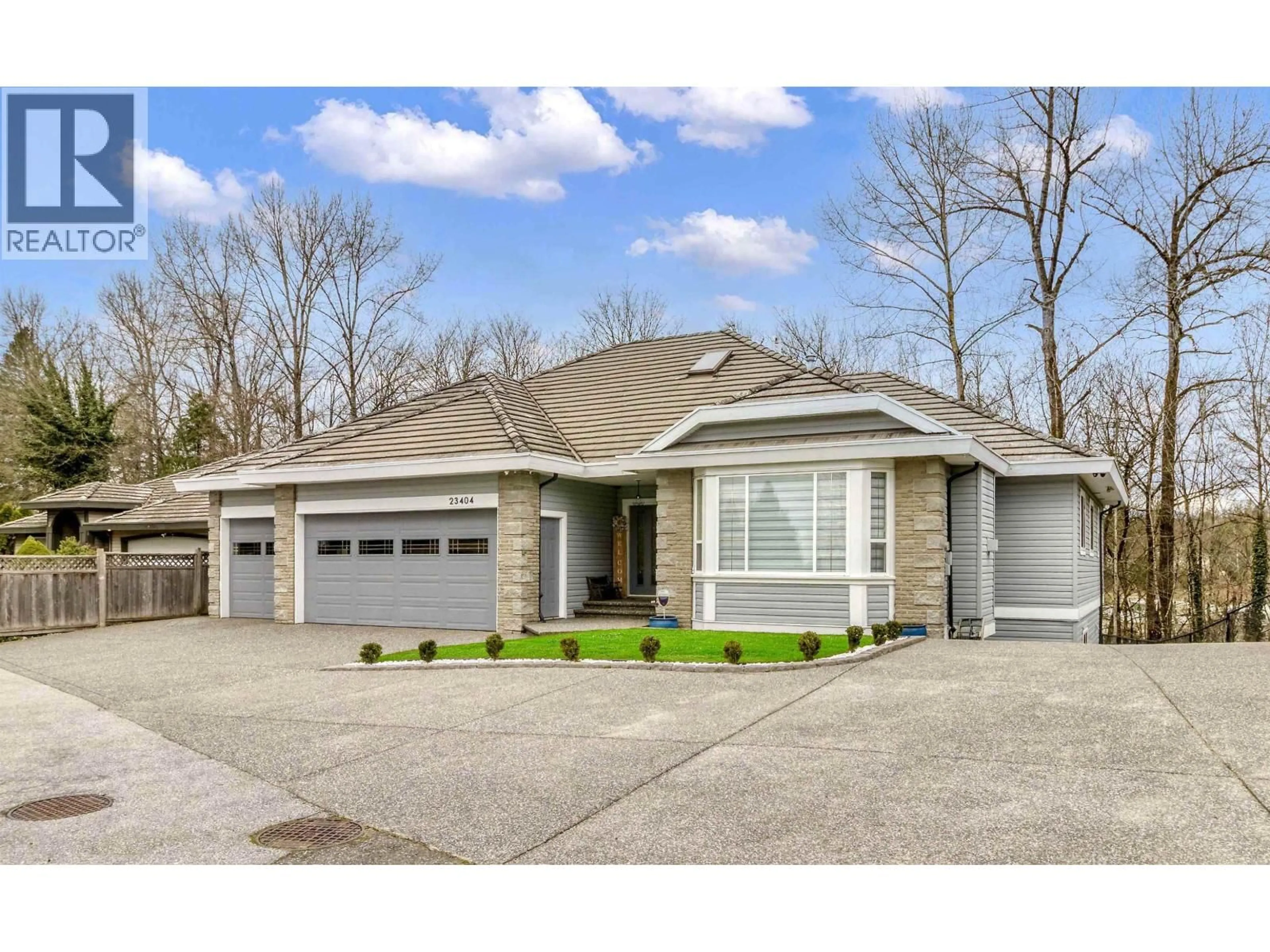 Home with vinyl exterior material, street for 23404 TAMARACK LANE, Maple Ridge British Columbia V2W1A8