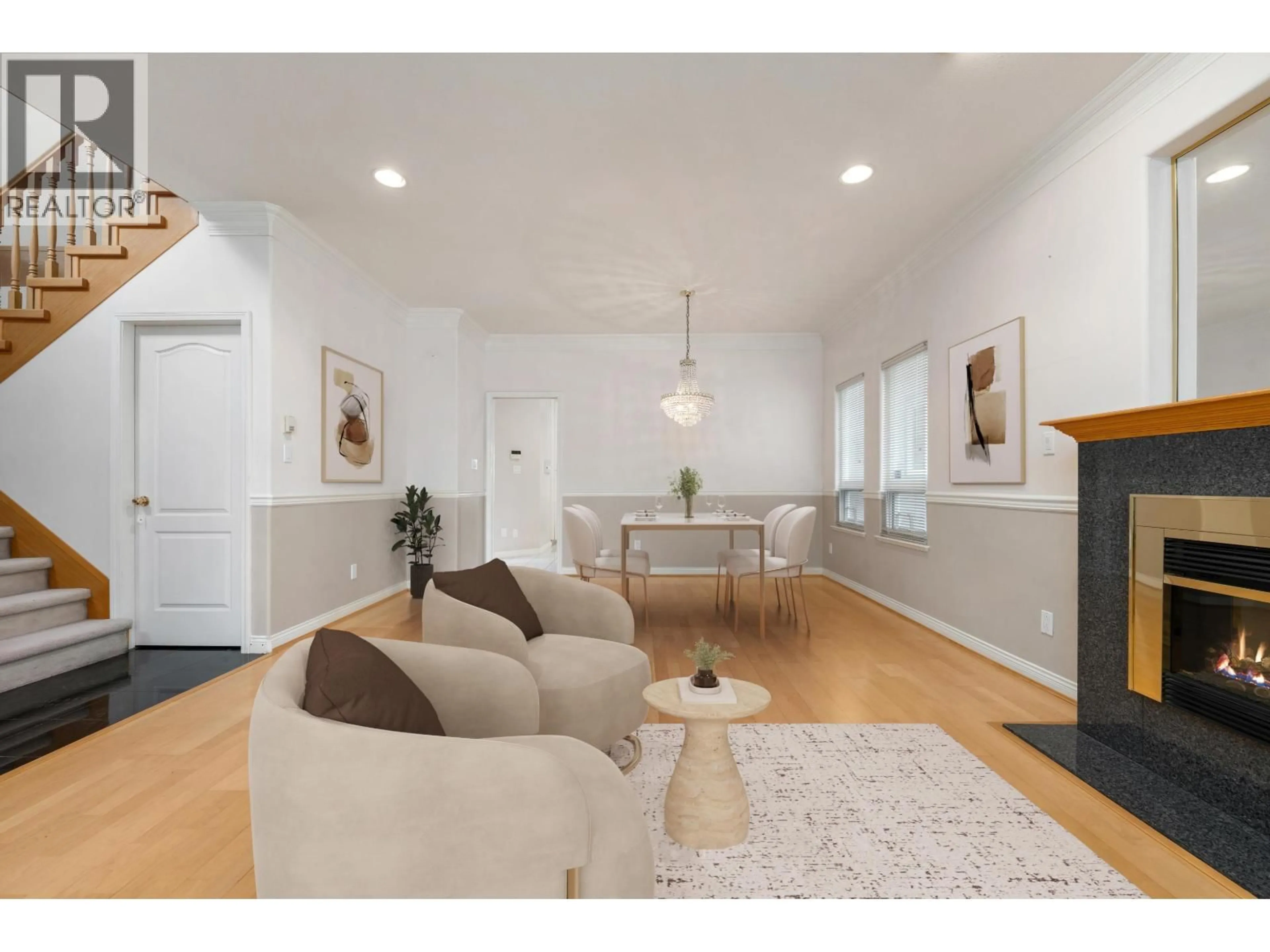Living room with furniture, wood/laminate floor for 4660 BLAIR DRIVE, Richmond British Columbia V6X4C1