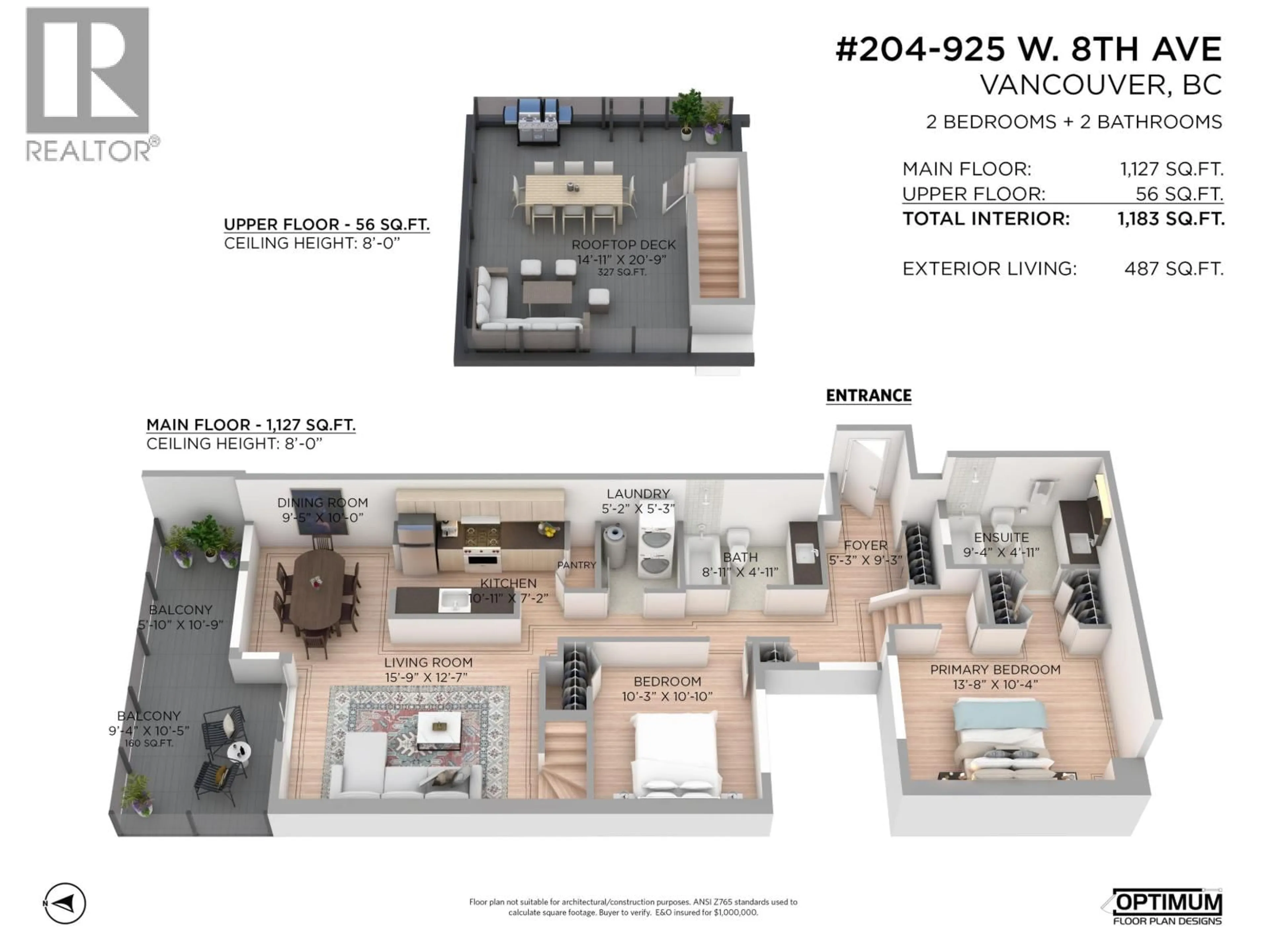 Floor plan for 204 - 925 8TH AVENUE, Vancouver British Columbia V5Z1E4
