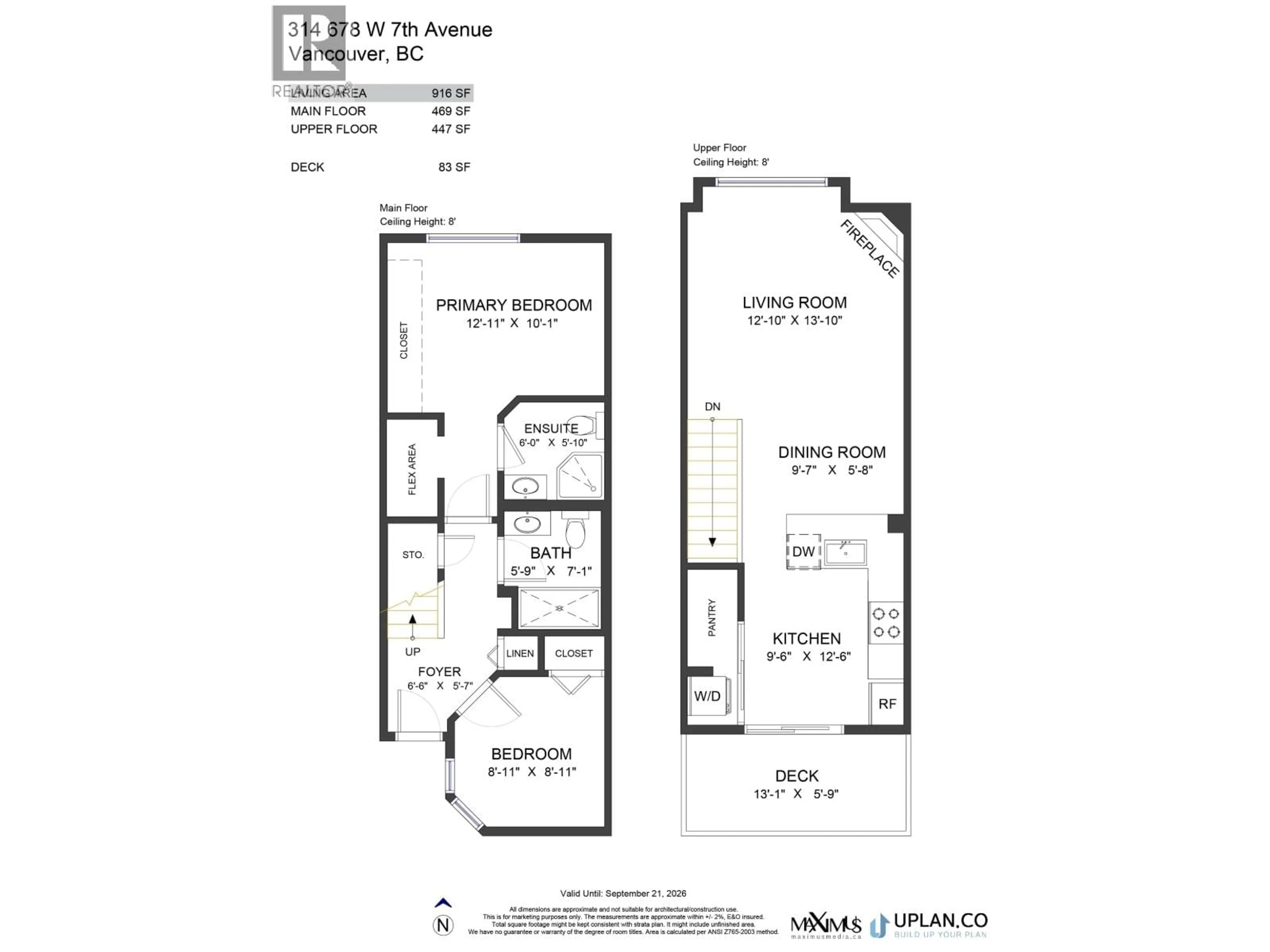 Floor plan for 314 - 678 7TH AVENUE, Vancouver British Columbia V5Z1B5