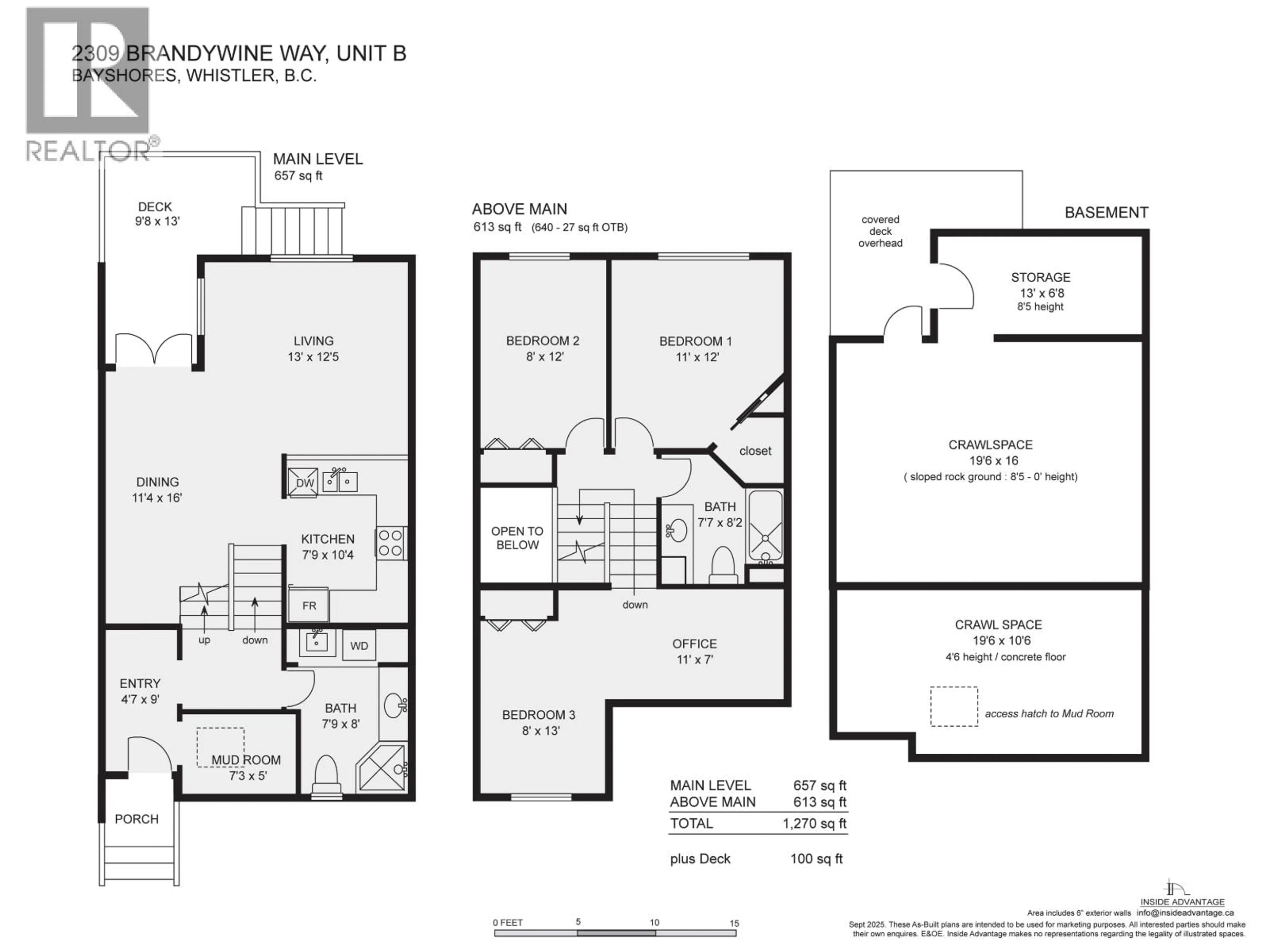 Floor plan for B - 2309 BRANDYWINE WAY, Whistler British Columbia V8E0A8