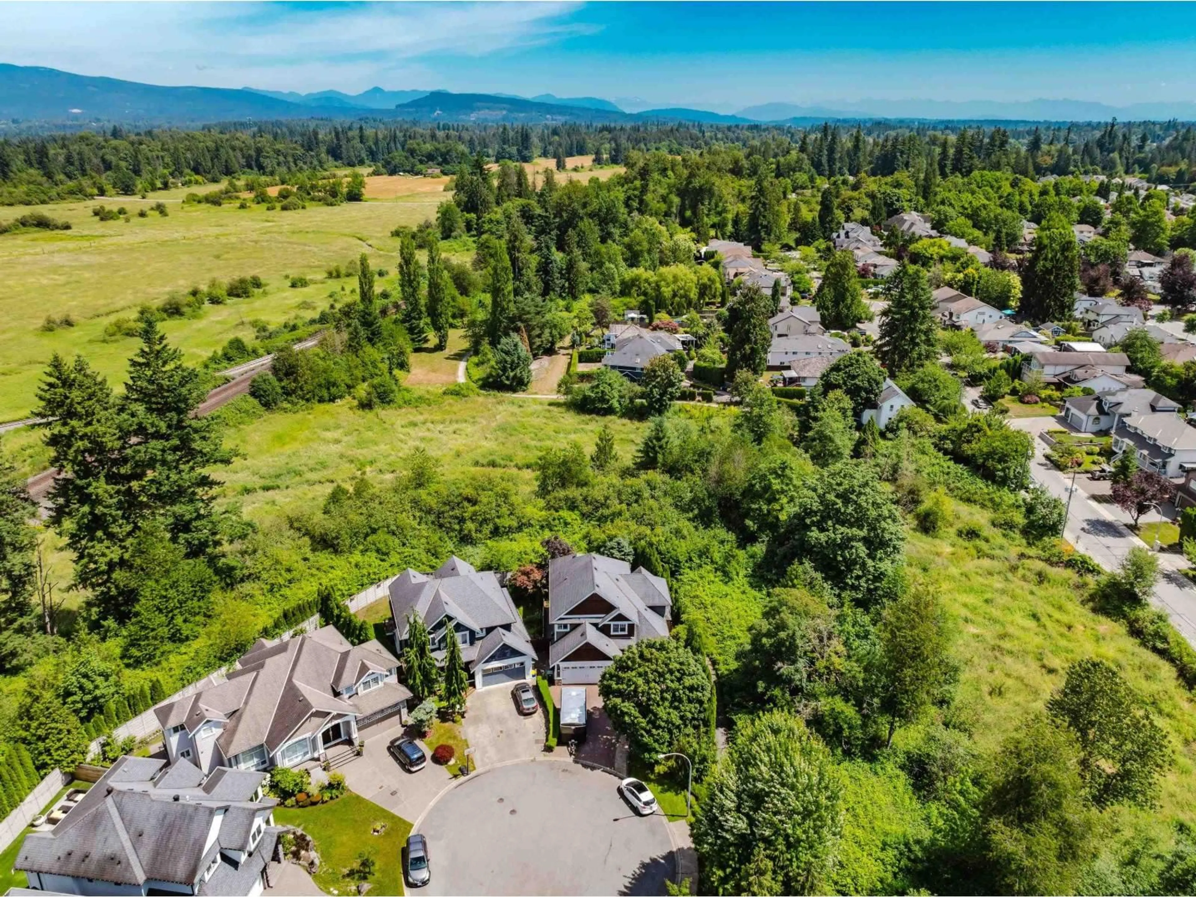 A pic from outside/outdoor area/front of a property/back of a property/a pic from drone, mountain view for 20472 98A, Langley British Columbia V1M0A6