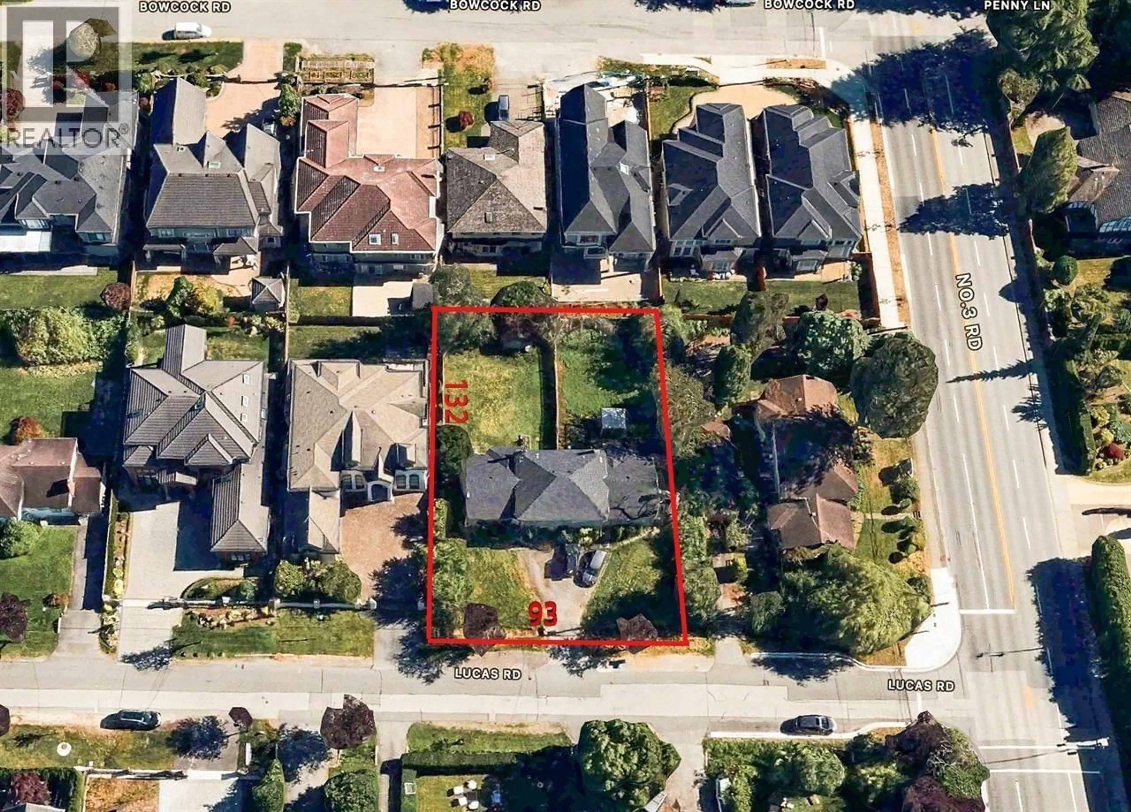 A pic from outside/outdoor area/front of a property/back of a property/a pic from drone, street for 8020 LUCAS ROAD, Richmond British Columbia V6Y1G3