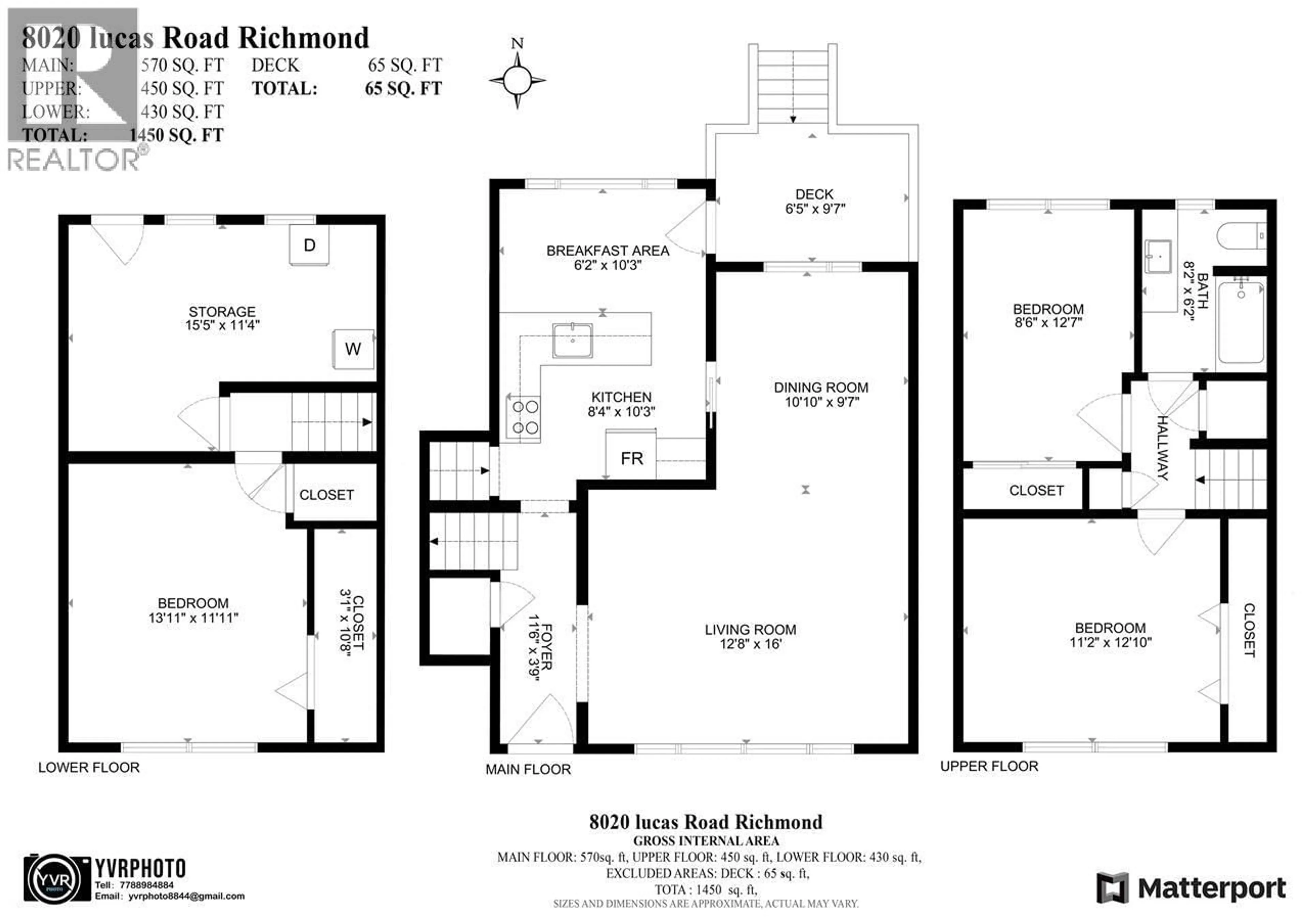 Floor plan for 8020 LUCAS ROAD, Richmond British Columbia V6Y1G3
