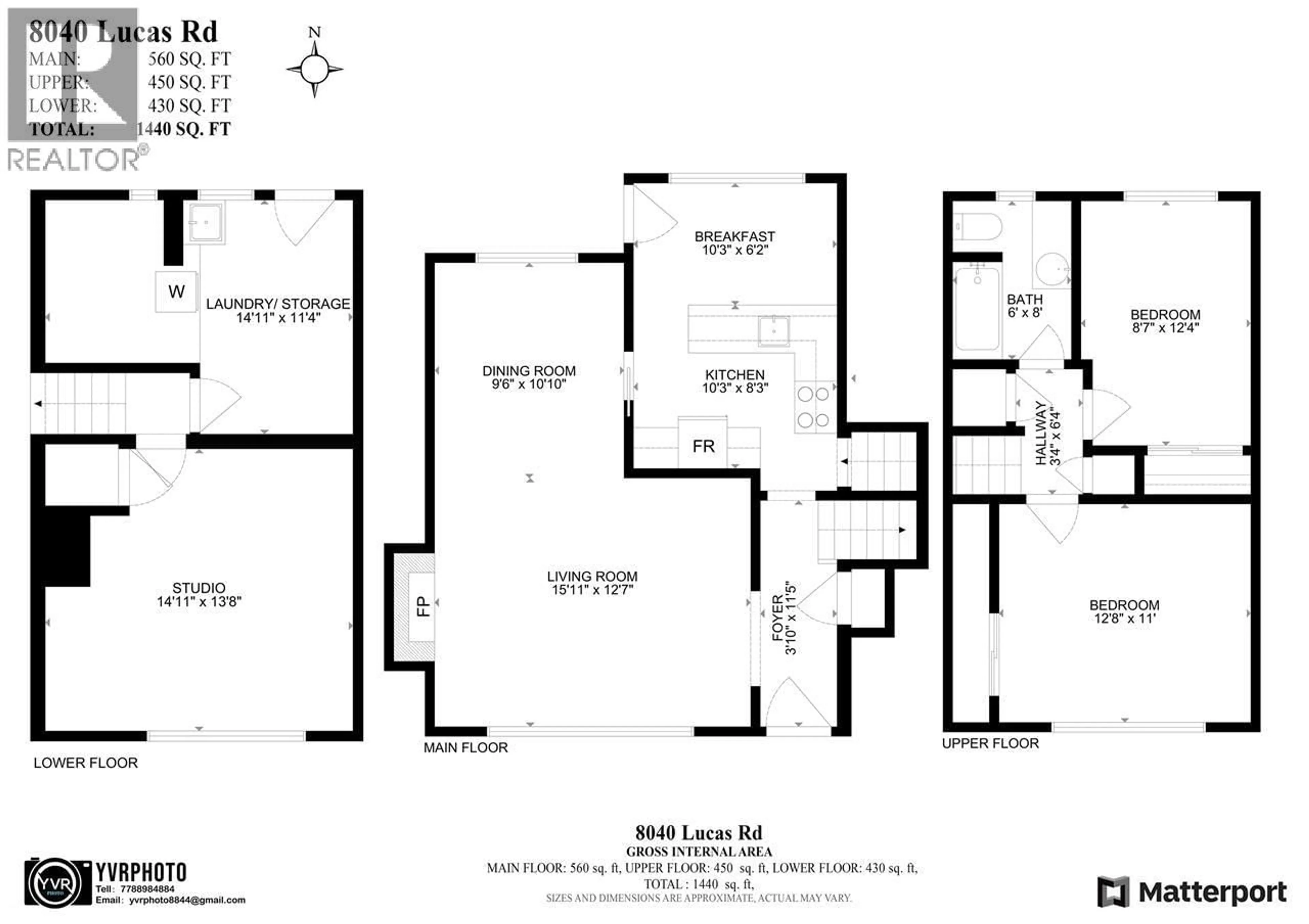 Floor plan for 8020 LUCAS ROAD, Richmond British Columbia V6Y1G3