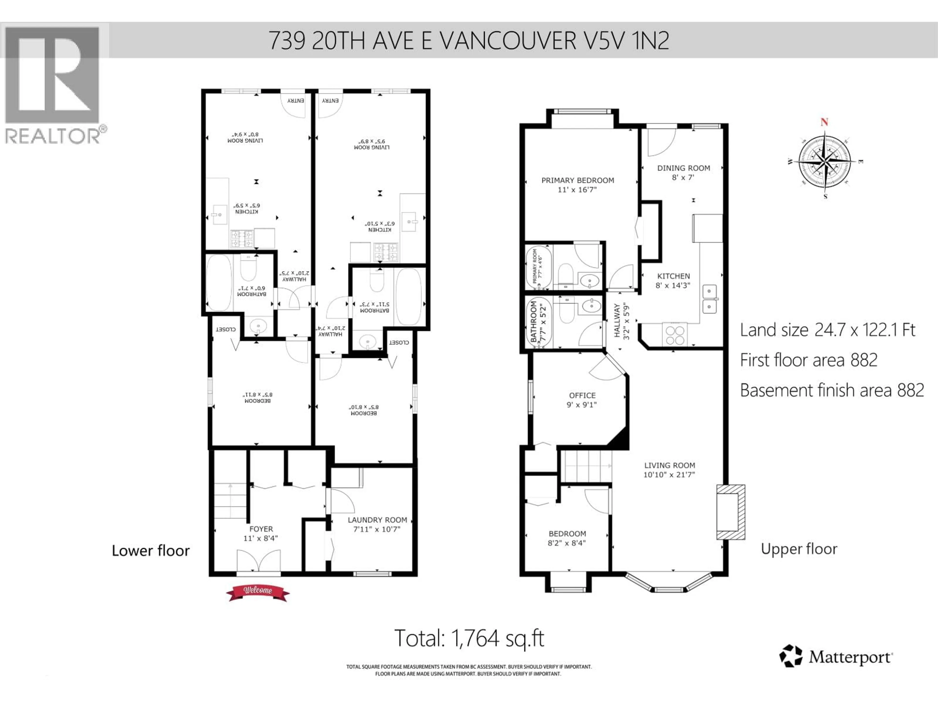 Floor plan for 739 E 20TH AVE AVENUE, Vancouver British Columbia V5V1N2