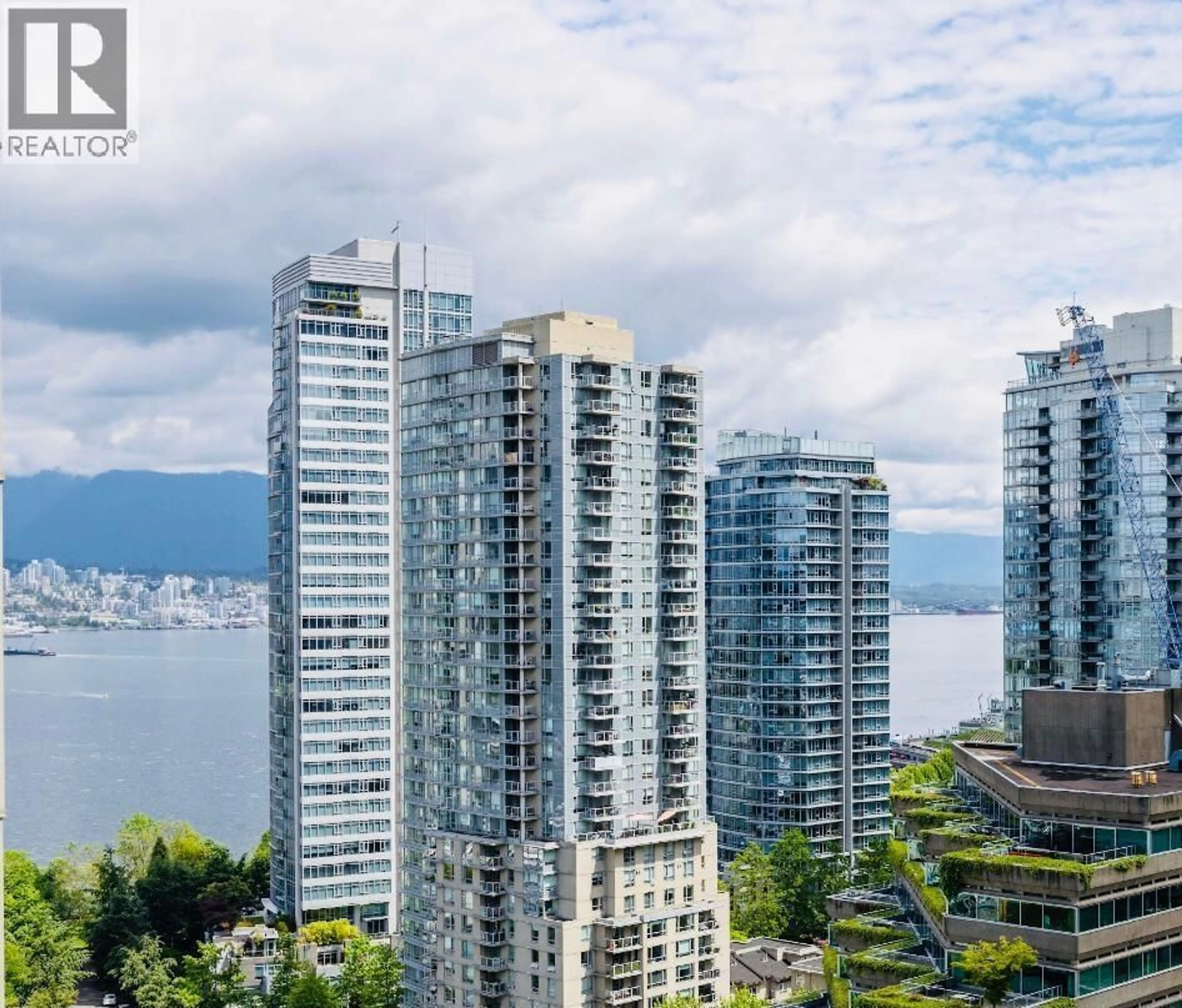 A pic from outside/outdoor area/front of a property/back of a property/a pic from drone, city buildings view from balcony for 2201 - 1328 PENDER STREET, Vancouver British Columbia V6E4T1
