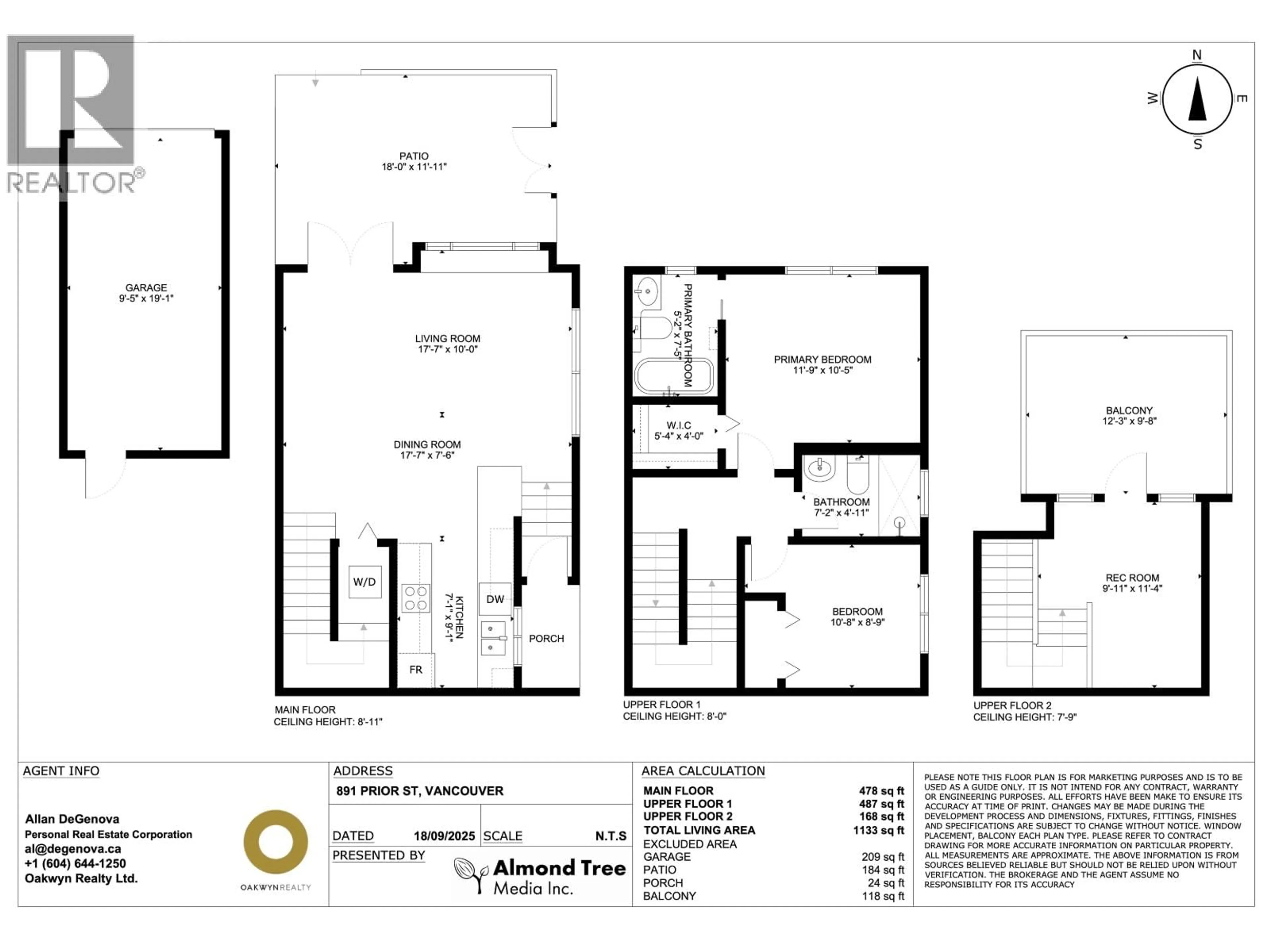 Floor plan for 891 PRIOR STREET, Vancouver British Columbia V6A2G9