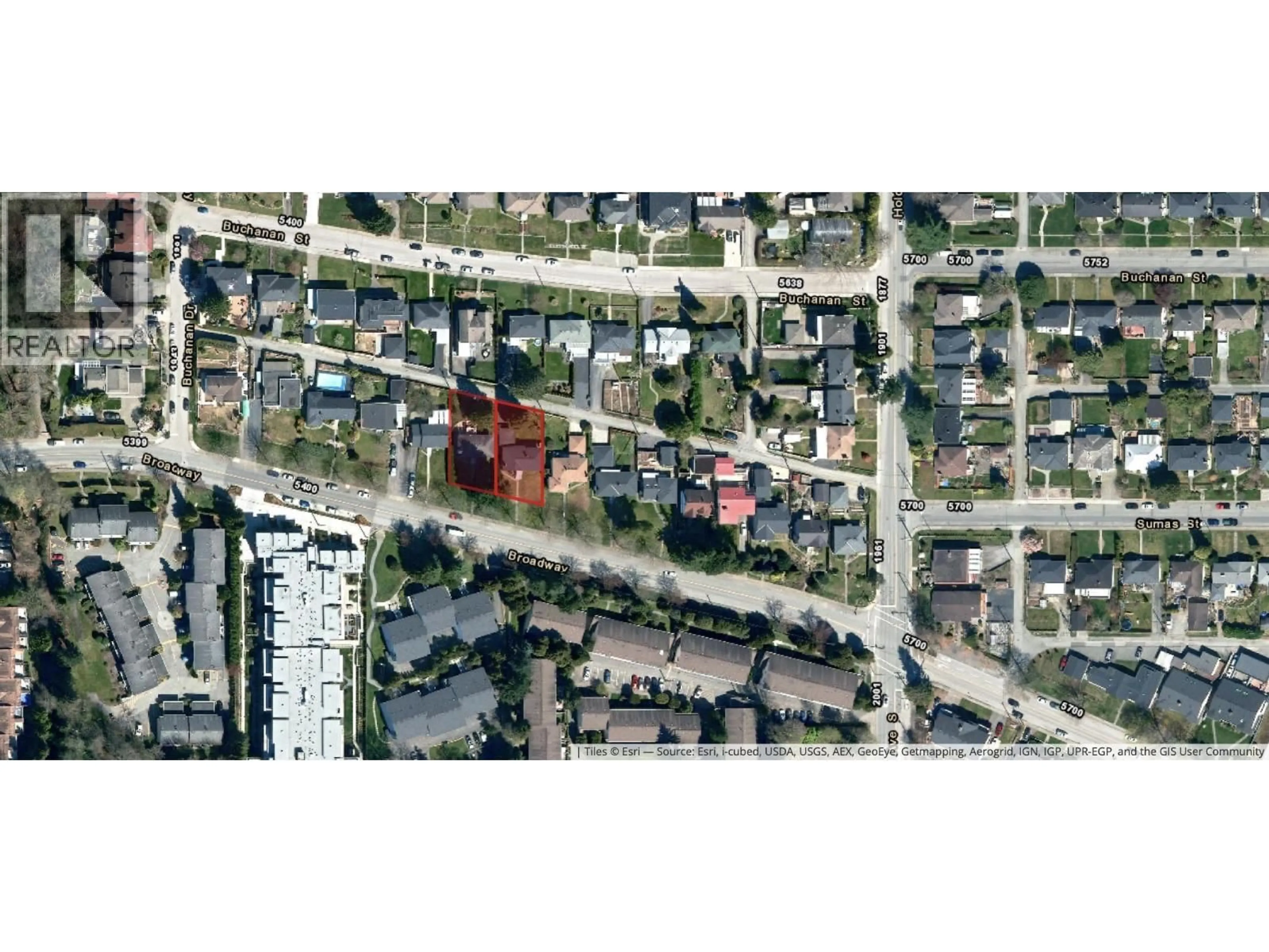 Picture of a map for 5531 BROADWAY STREET, Burnaby British Columbia V5B2X8