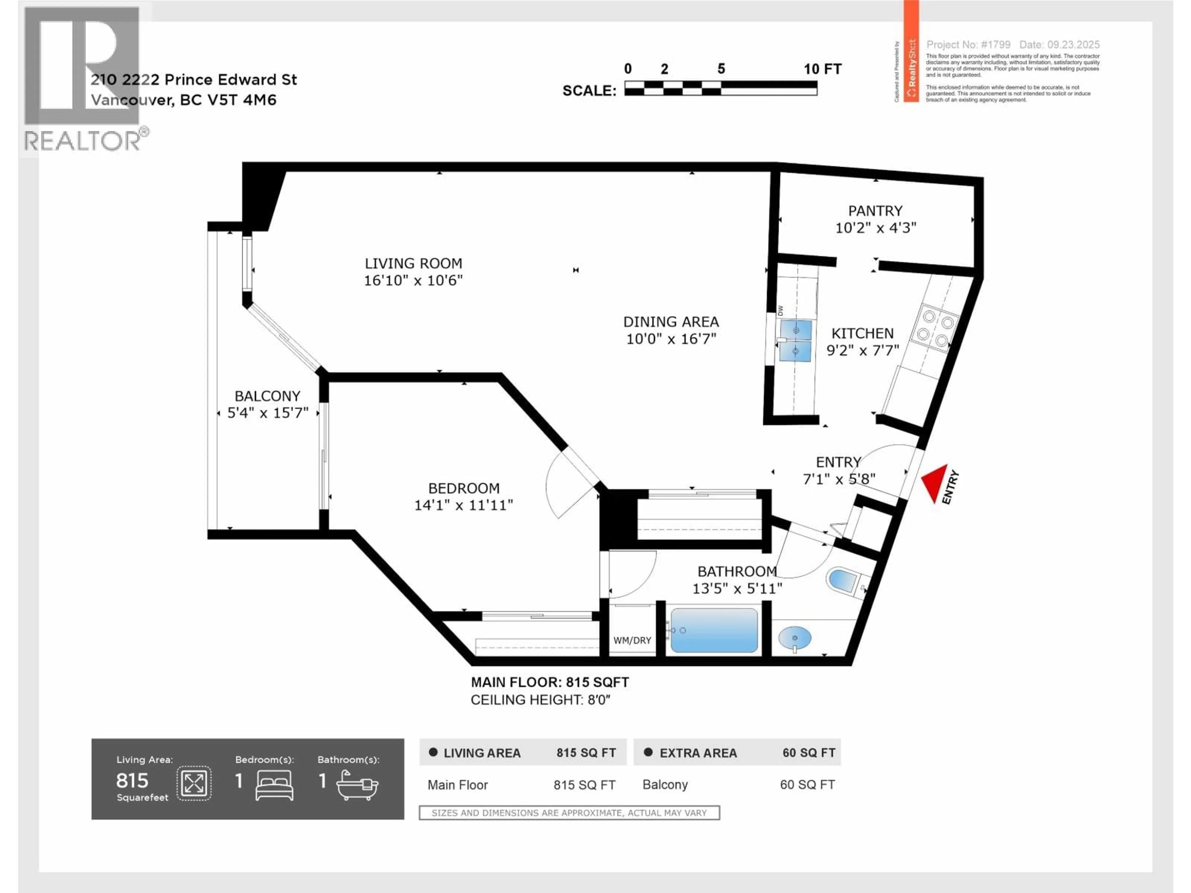 Floor plan for 210 - 2222 PRINCE EDWARD STREET, Vancouver British Columbia V5T4M6