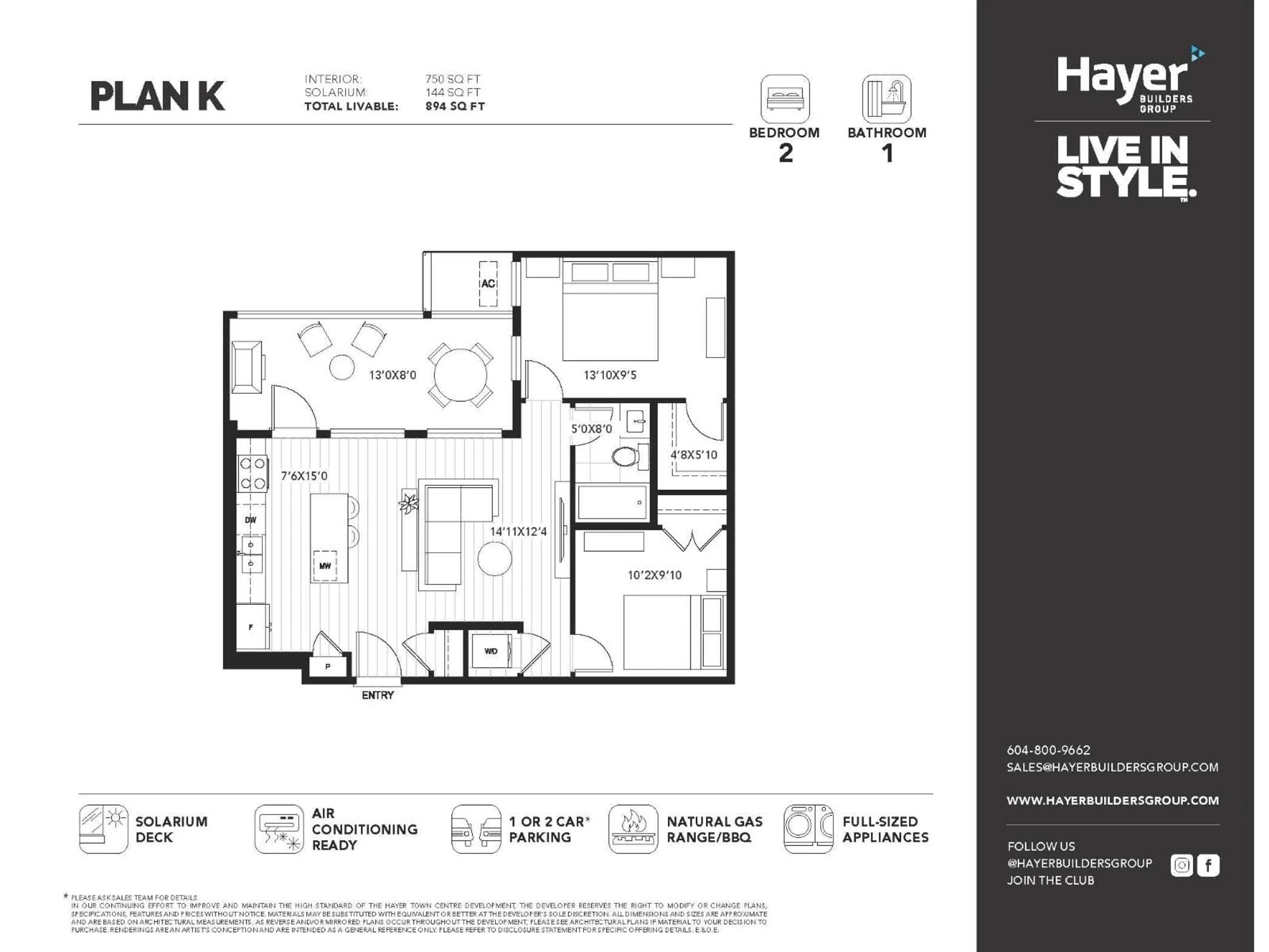 Floor plan for 601 - 19885 76, Langley British Columbia V2Y4M5