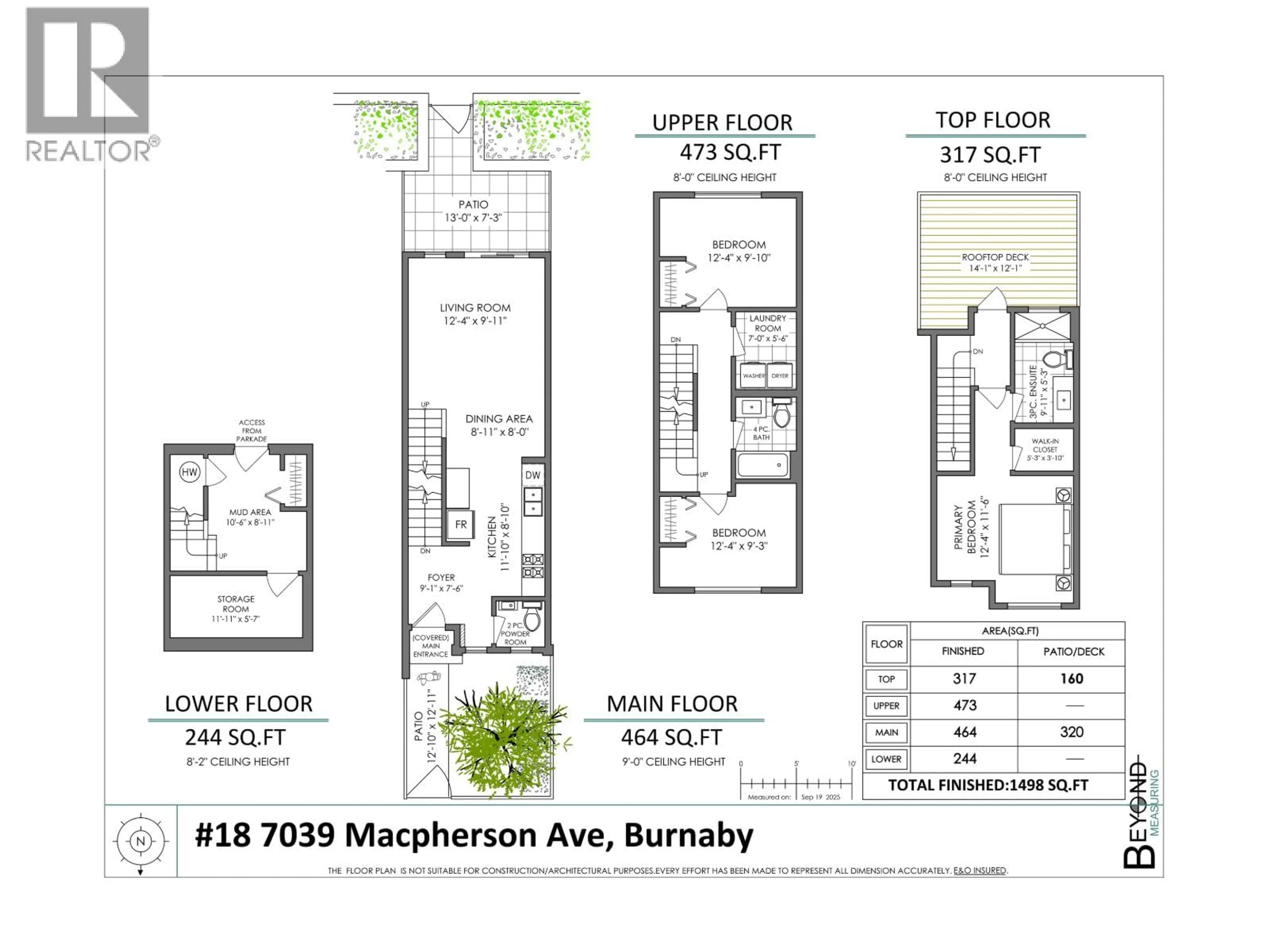 Floor plan for 18 - 7039 MACPHERSON AVENUE, Burnaby British Columbia V5J4N4