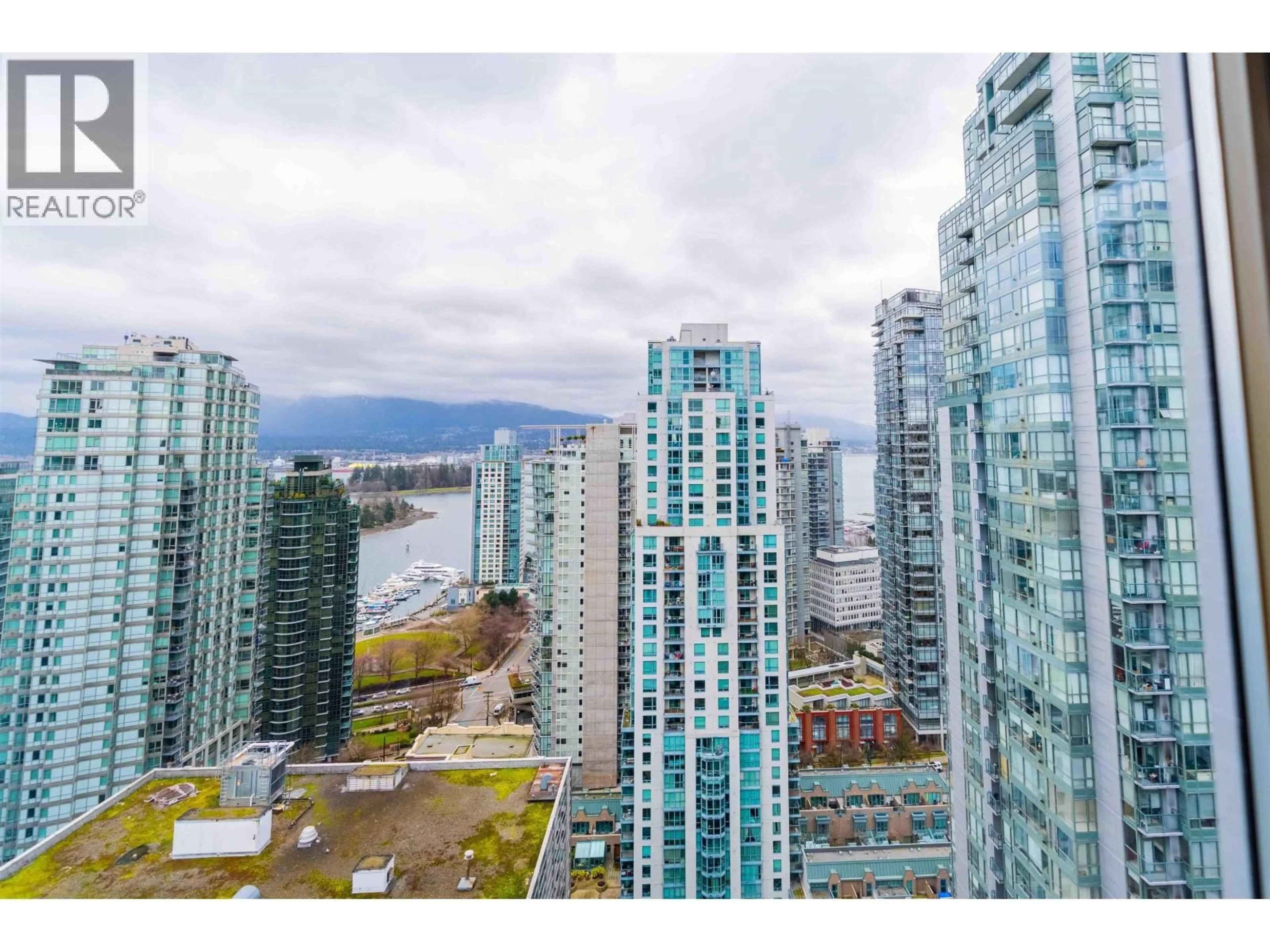 A pic from outside/outdoor area/front of a property/back of a property/a pic from drone, city buildings view from balcony for 2504 - 1288 GEORGIA STREET, Vancouver British Columbia V6E4R3