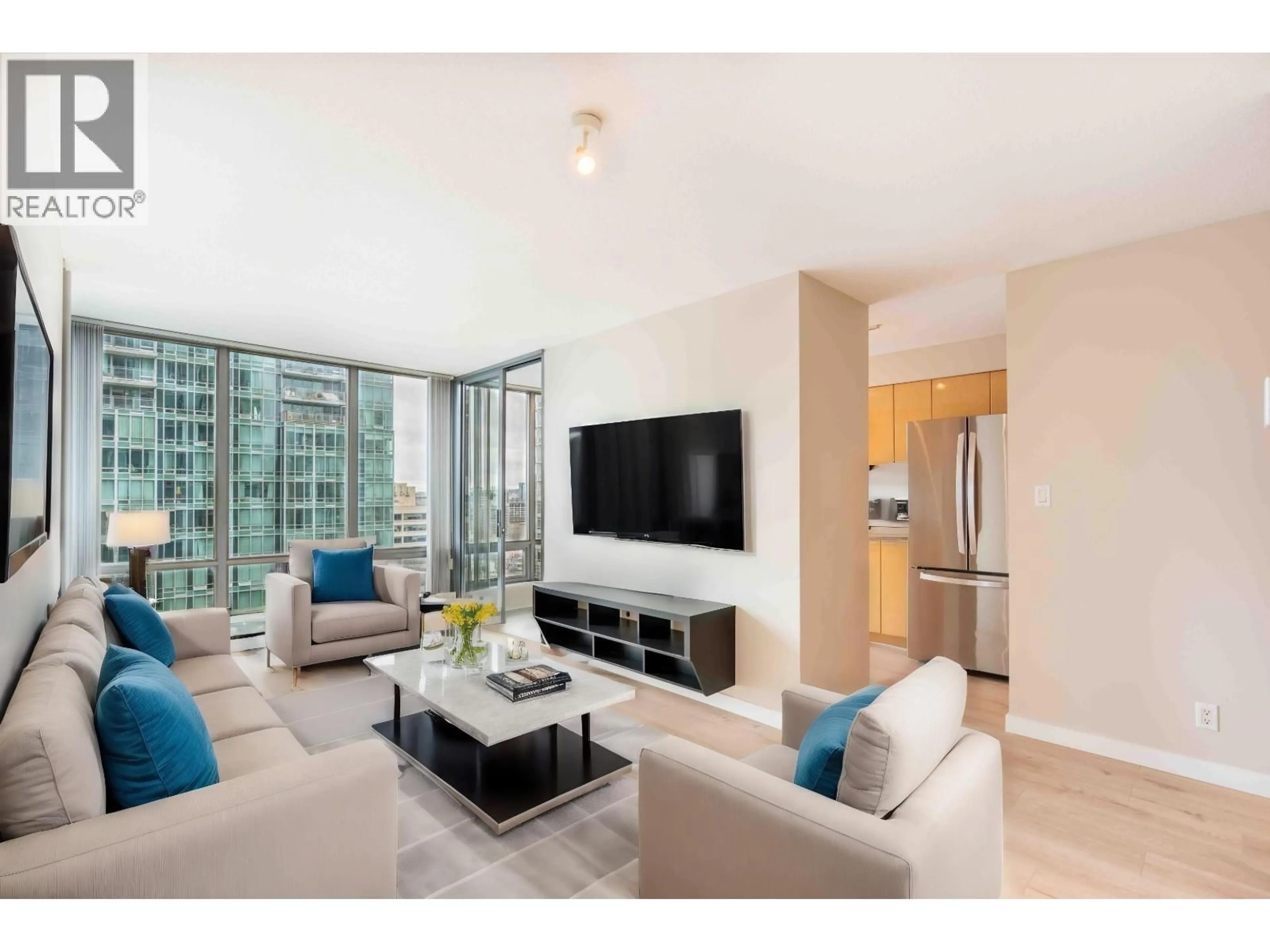 Living room with furniture, unknown for 2504 - 1288 GEORGIA STREET, Vancouver British Columbia V6E4R3