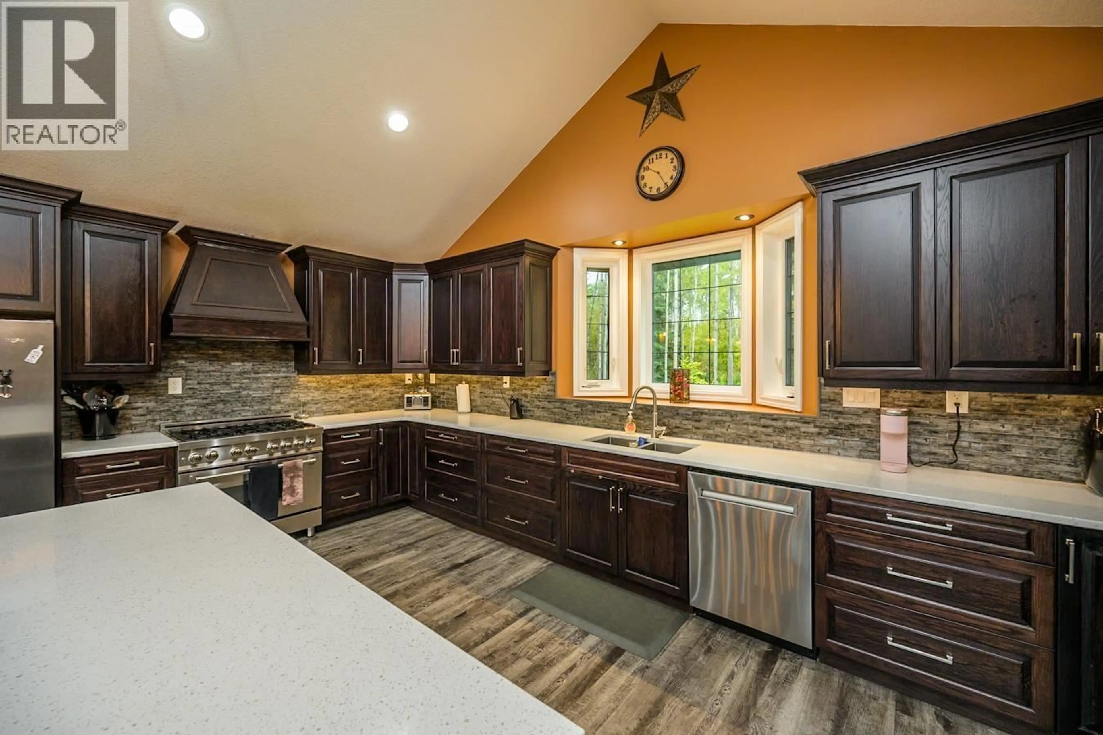 Open concept kitchen, ceramic/tile floor for 4438 HANET ROAD, Prince George British Columbia V2K5S1