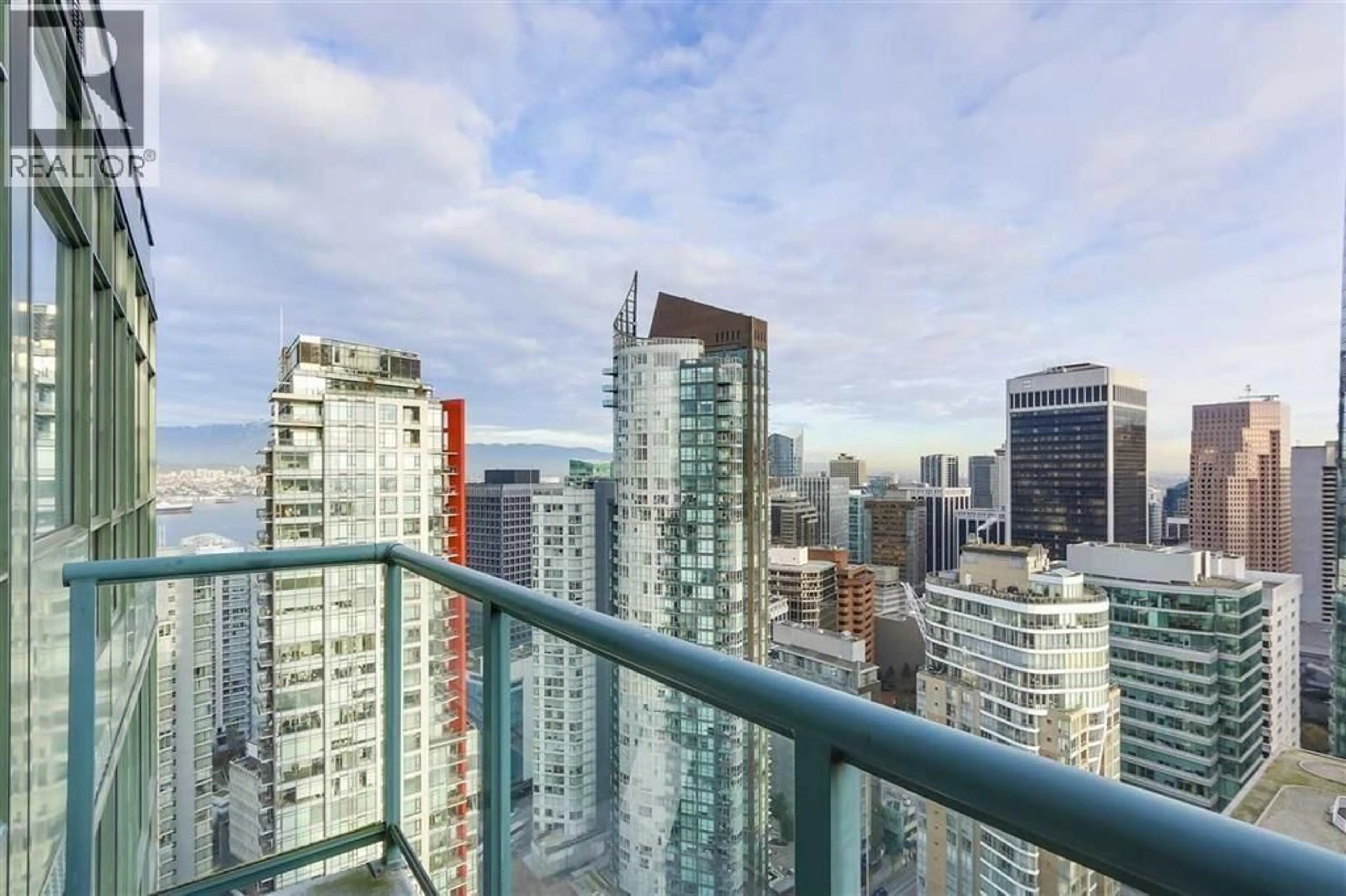 Balcony in the apartment, city buildings view from balcony for 3209 - 1239 GEORGIA STREET, Vancouver British Columbia V6E4R8