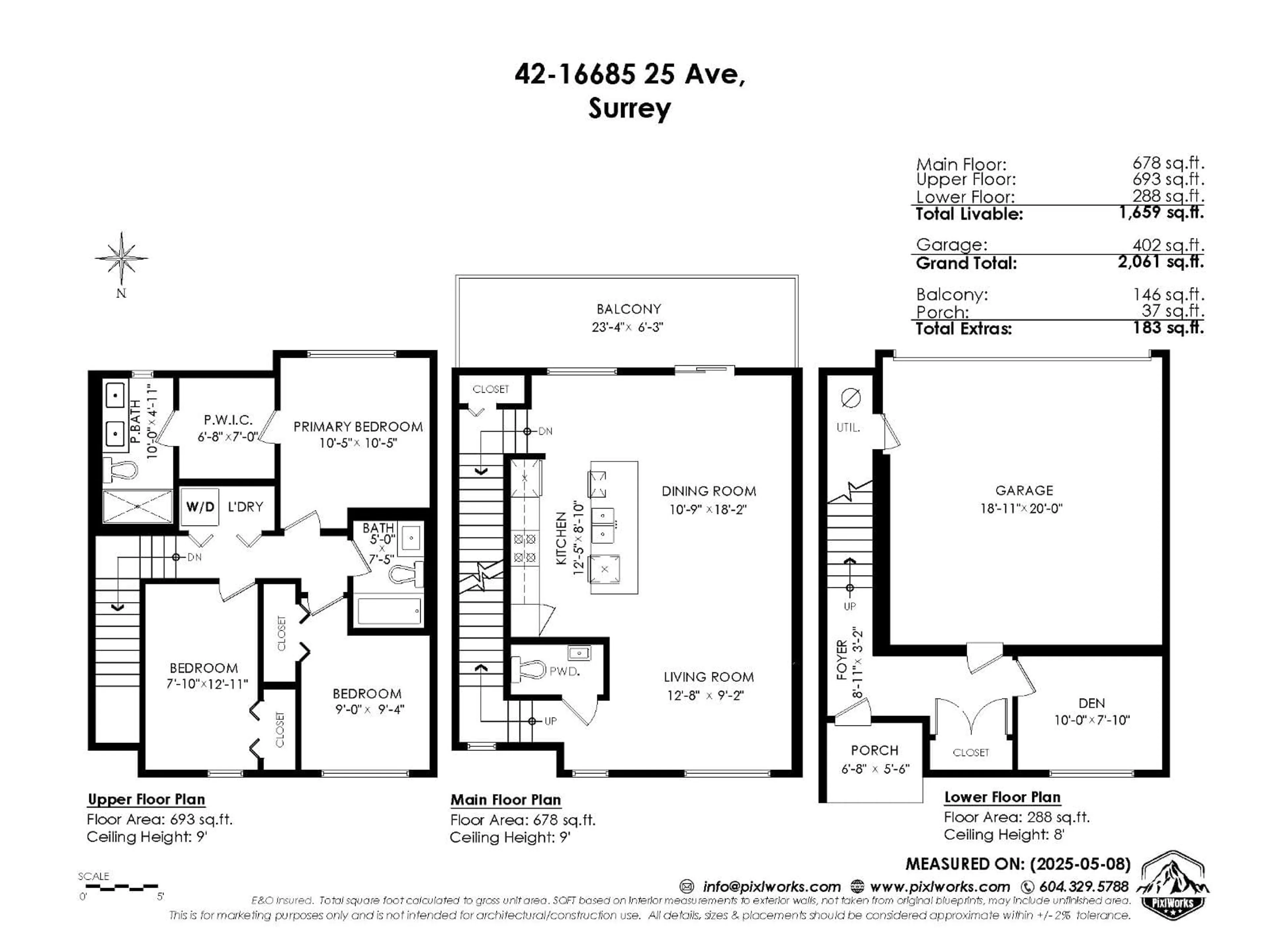 Floor plan for 42 - 16685 25, Surrey British Columbia V3Z0Z4