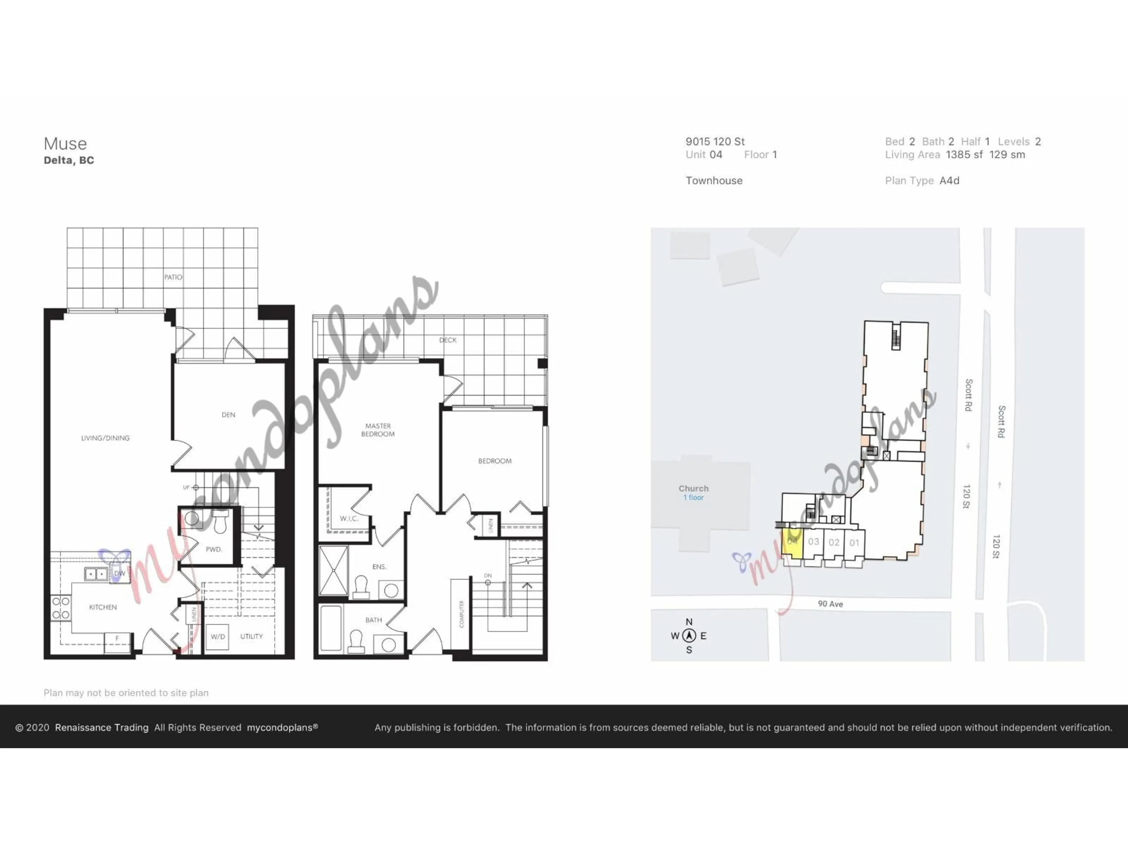 Floor plan for 104 - 9015 120, Delta British Columbia V4C6R7