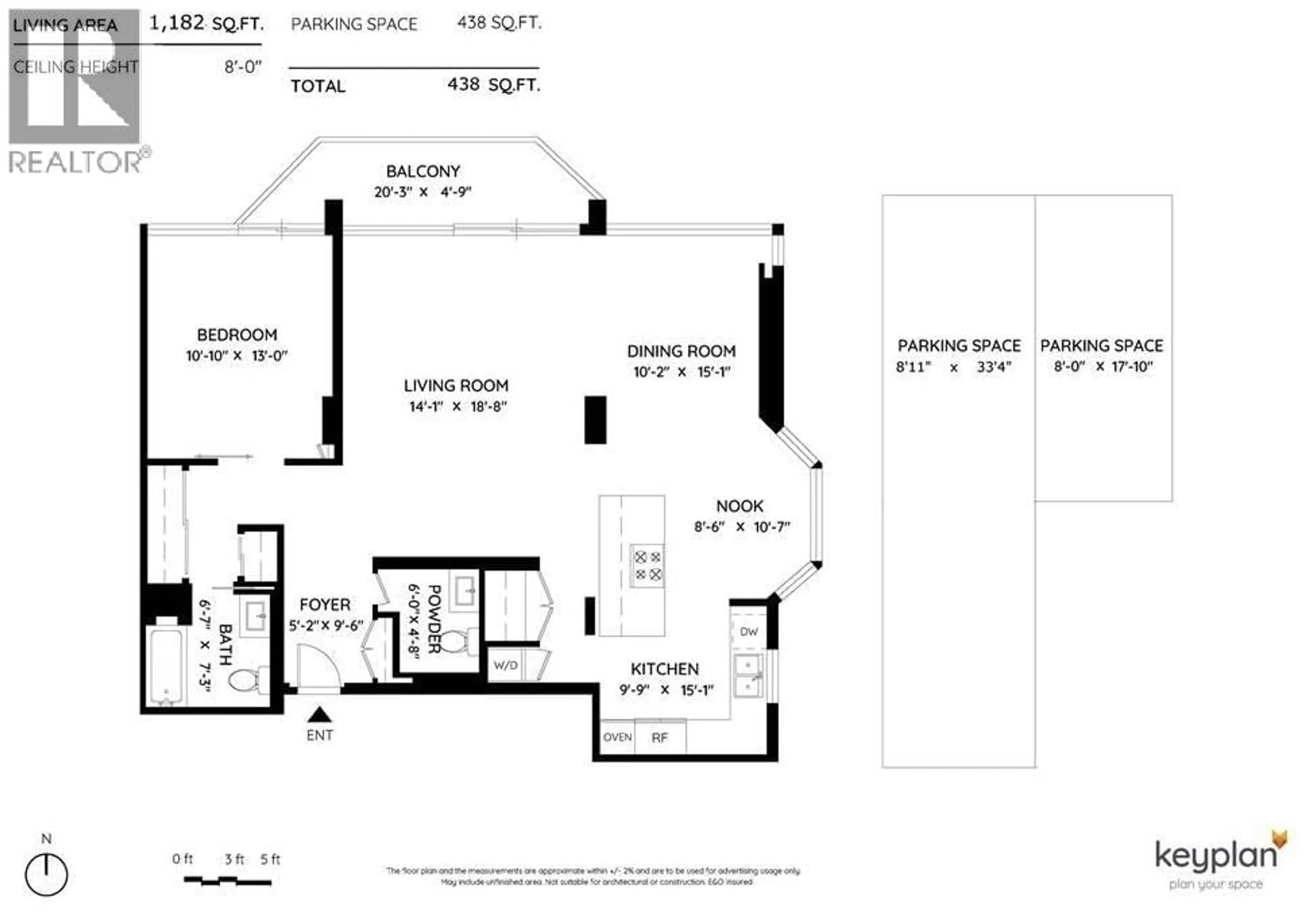 Floor plan for 803 - 2445 3RD AVENUE, Vancouver British Columbia V6K4K6