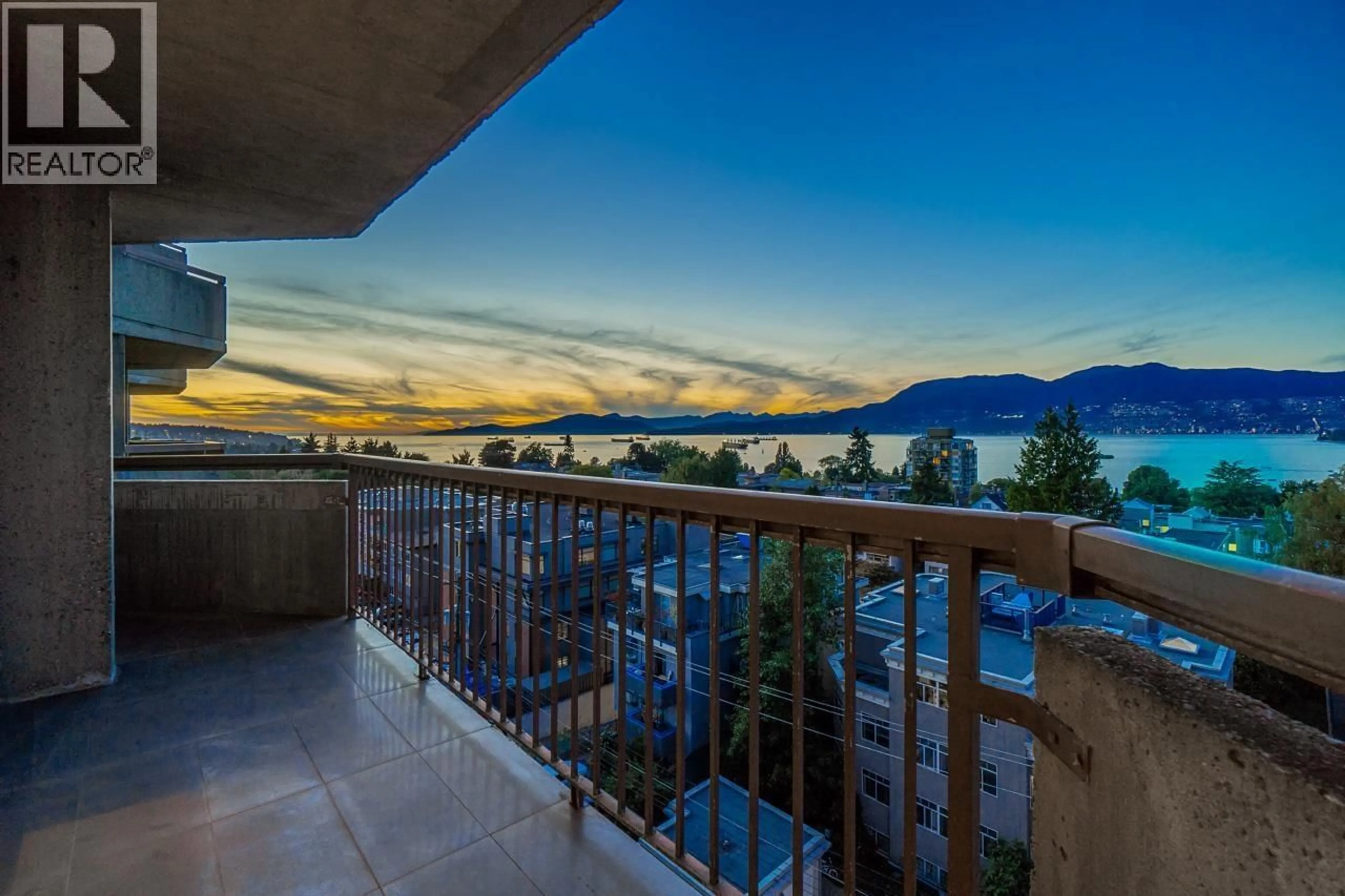 Balcony in the apartment, water/lake/river/ocean view for 803 - 2445 3RD AVENUE, Vancouver British Columbia V6K4K6
